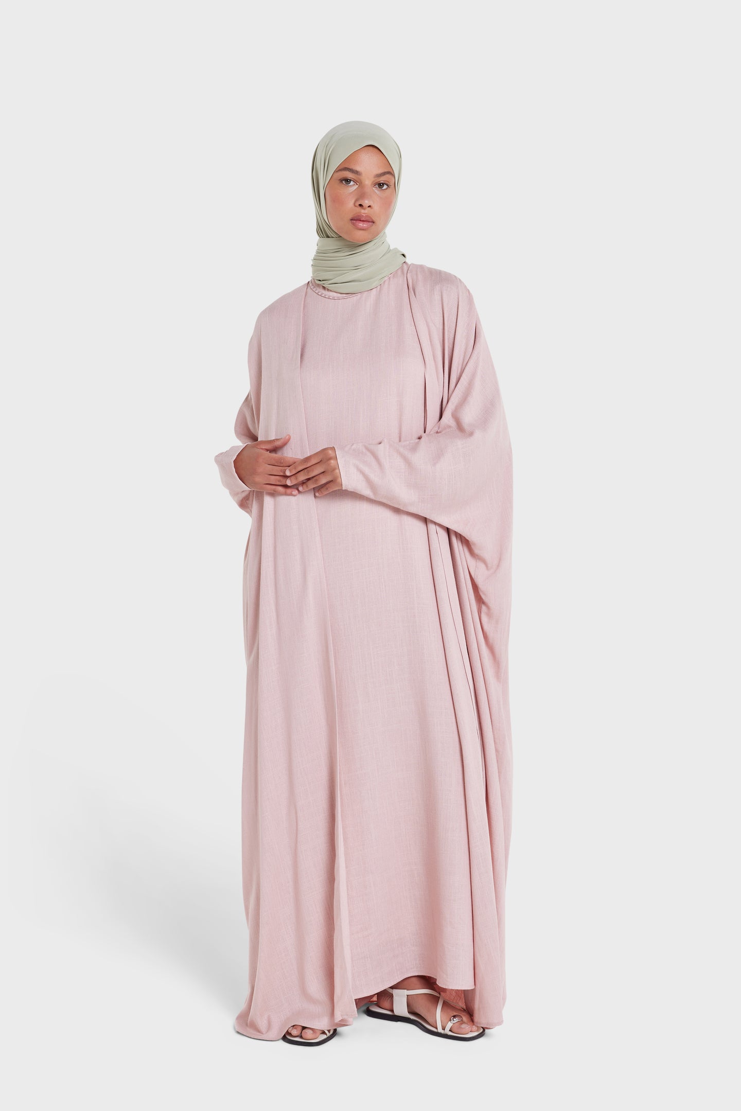 Batsleeve Abaya | Rose Dust