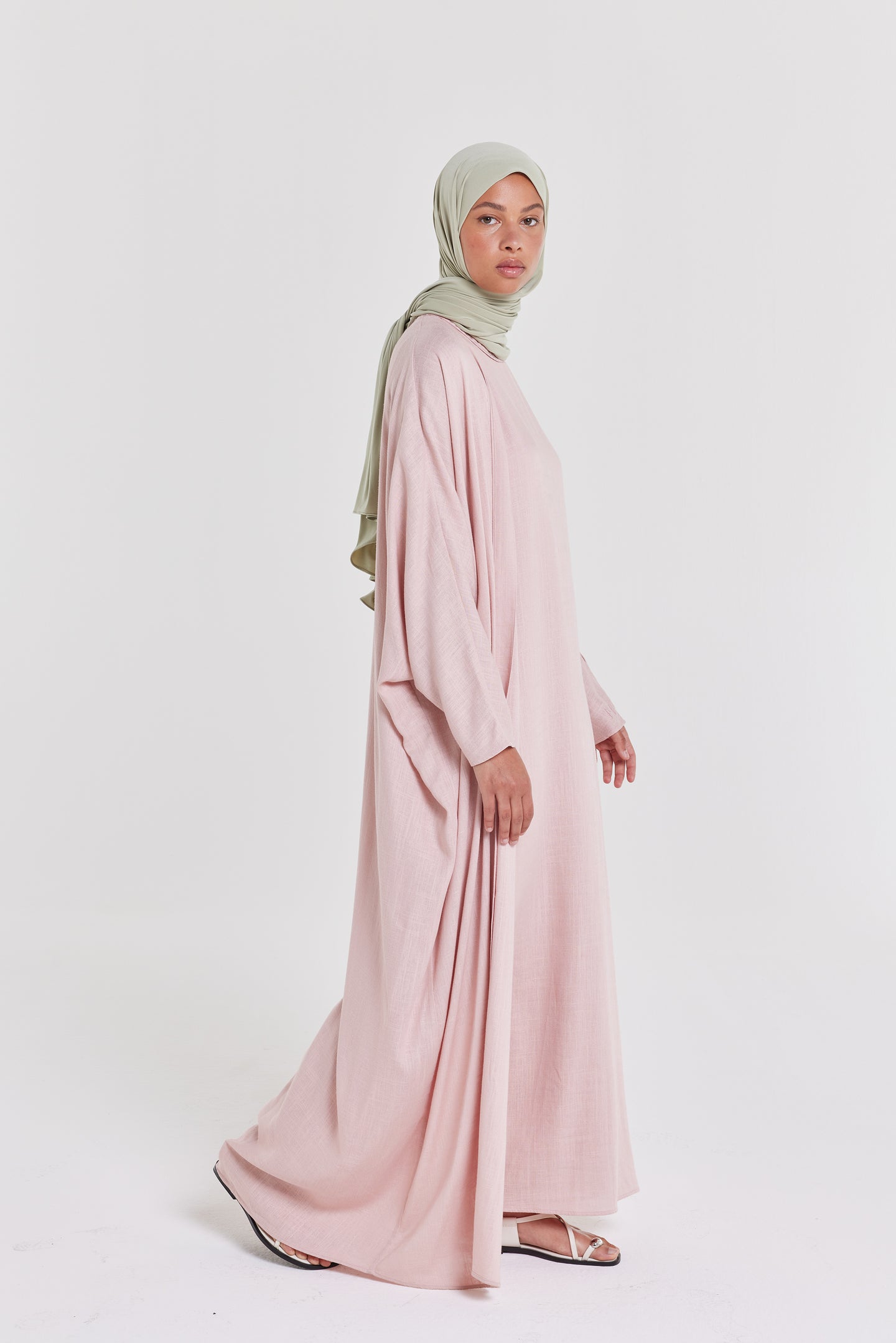 Batsleeve Abaya | Rose Dust