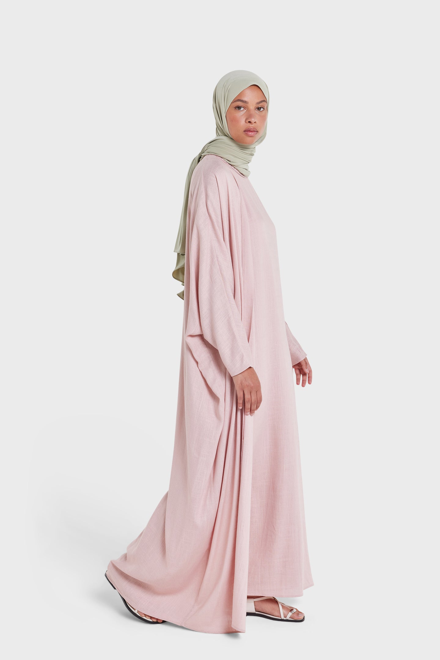 Batsleeve Abaya | Rose Dust