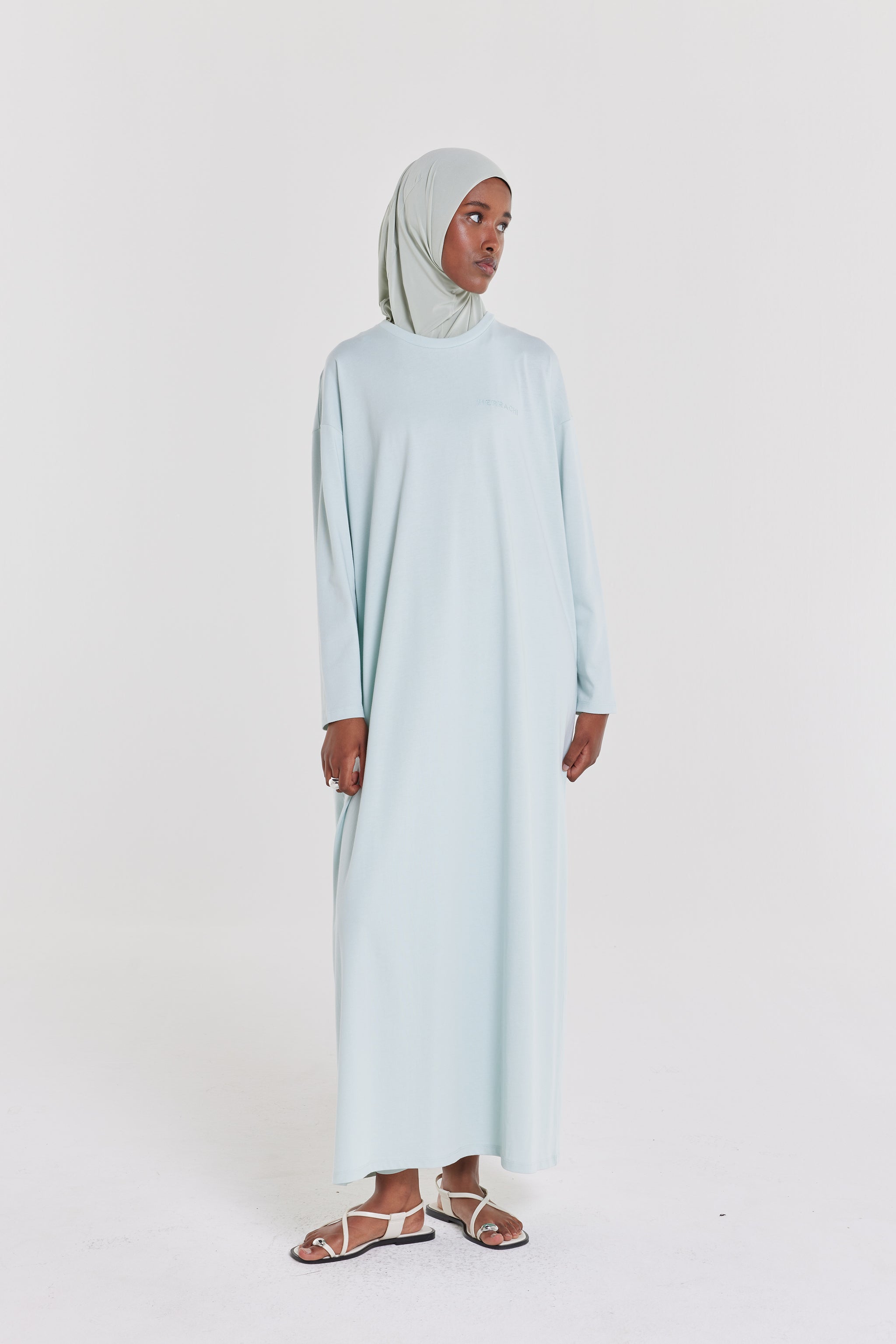 Cotton Tee Dress | Light Blue