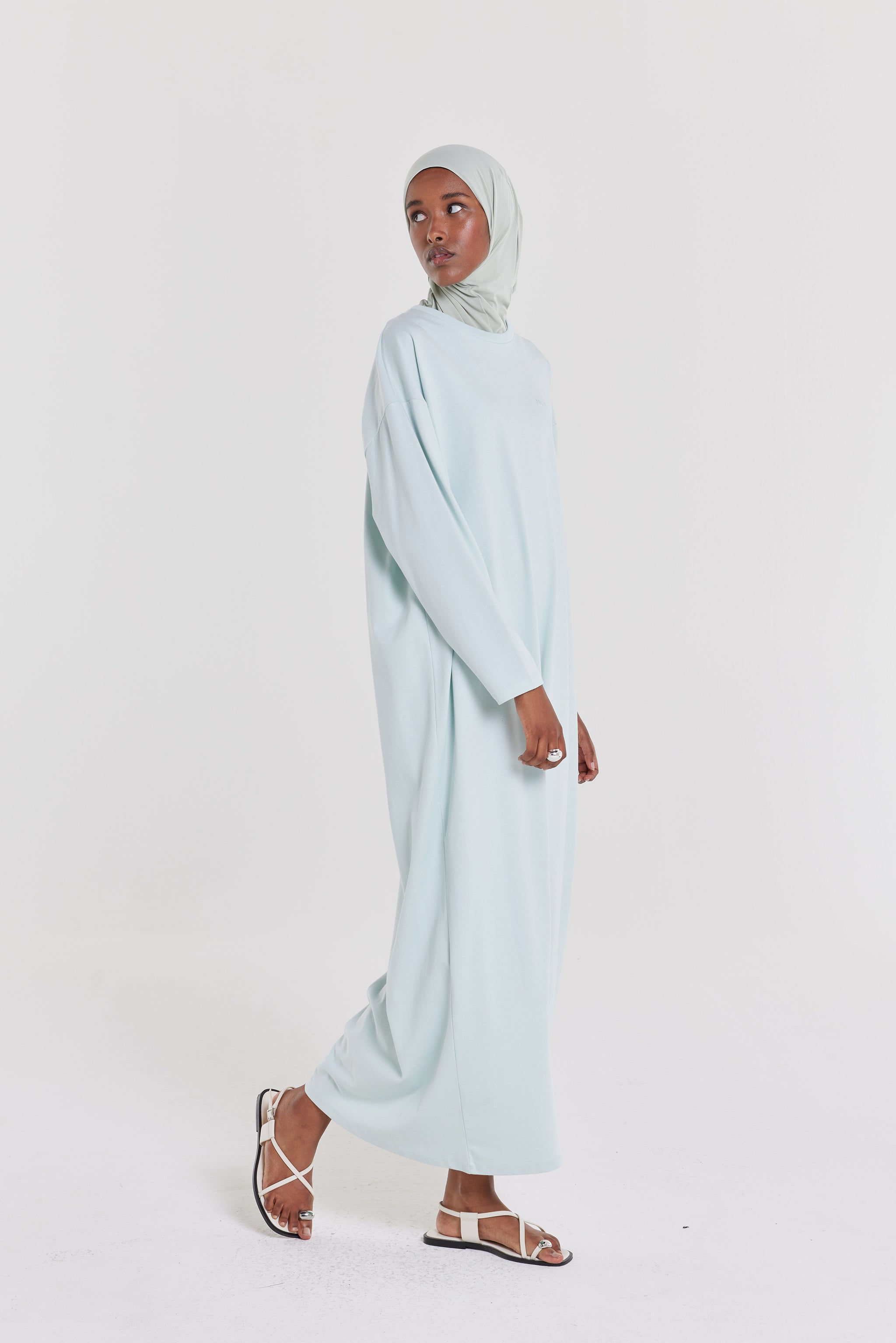 Cotton Tee Dress | Light Blue