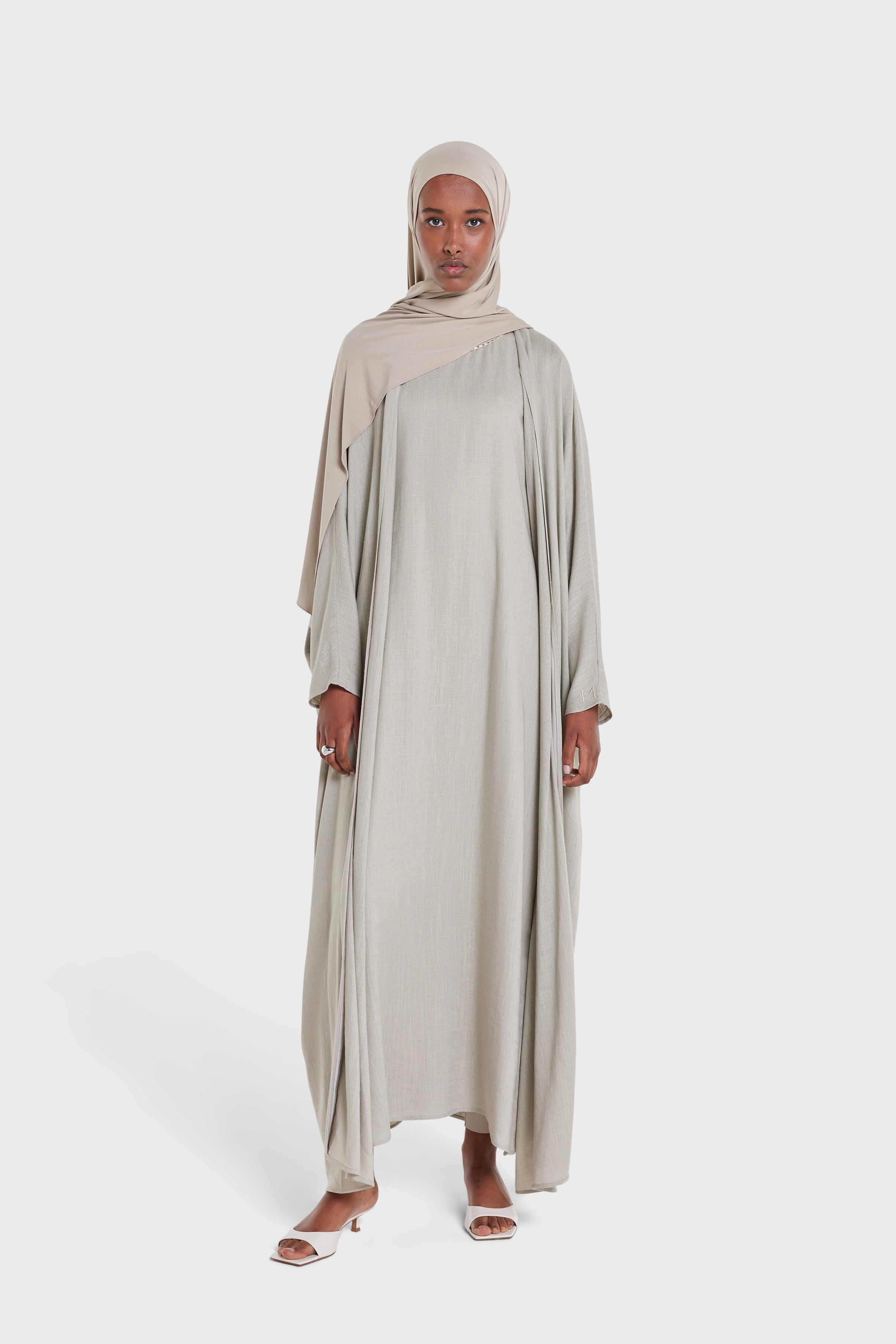 Linen Sleeveless Dress | Light Sage