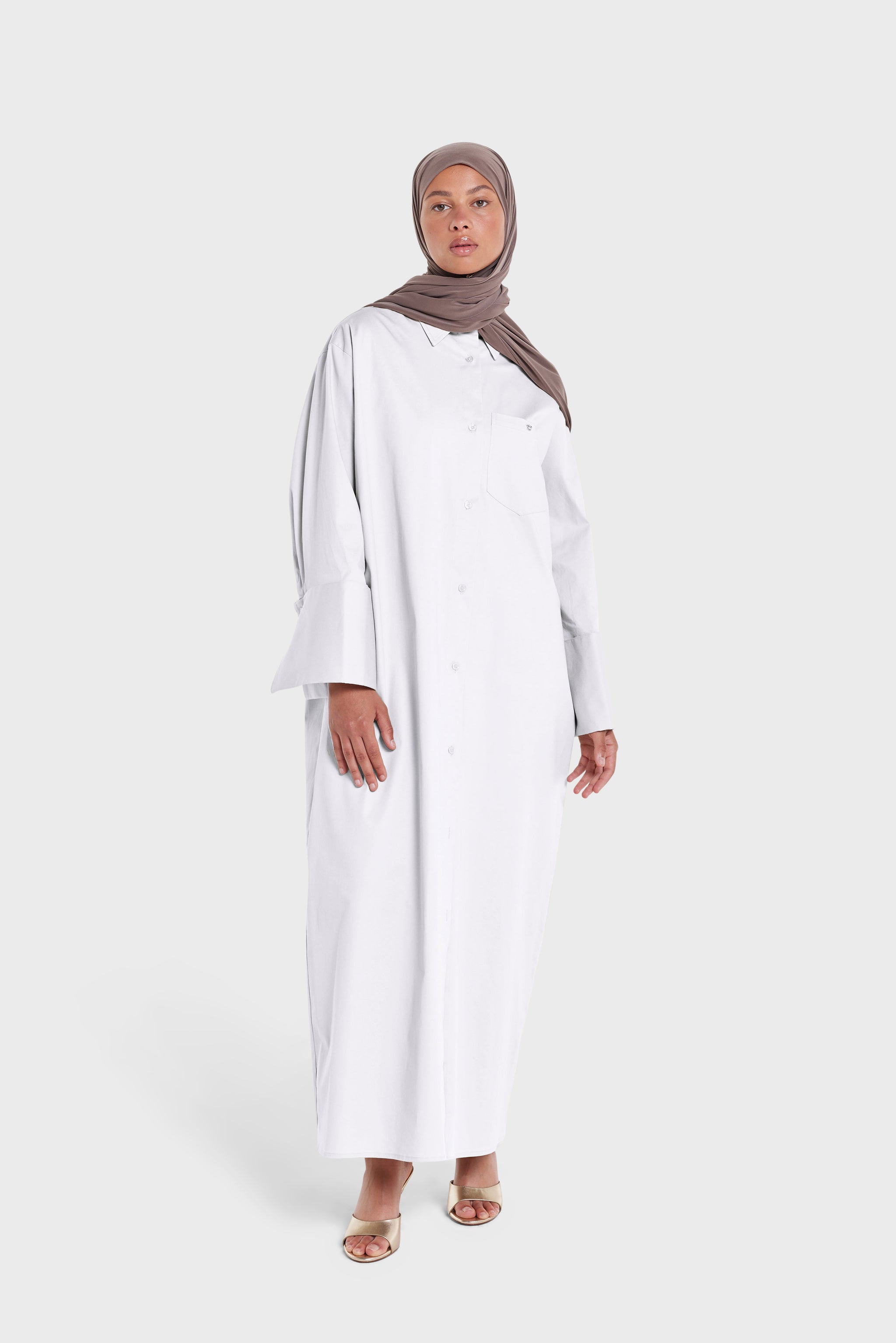 Poplin Long Shirt | White