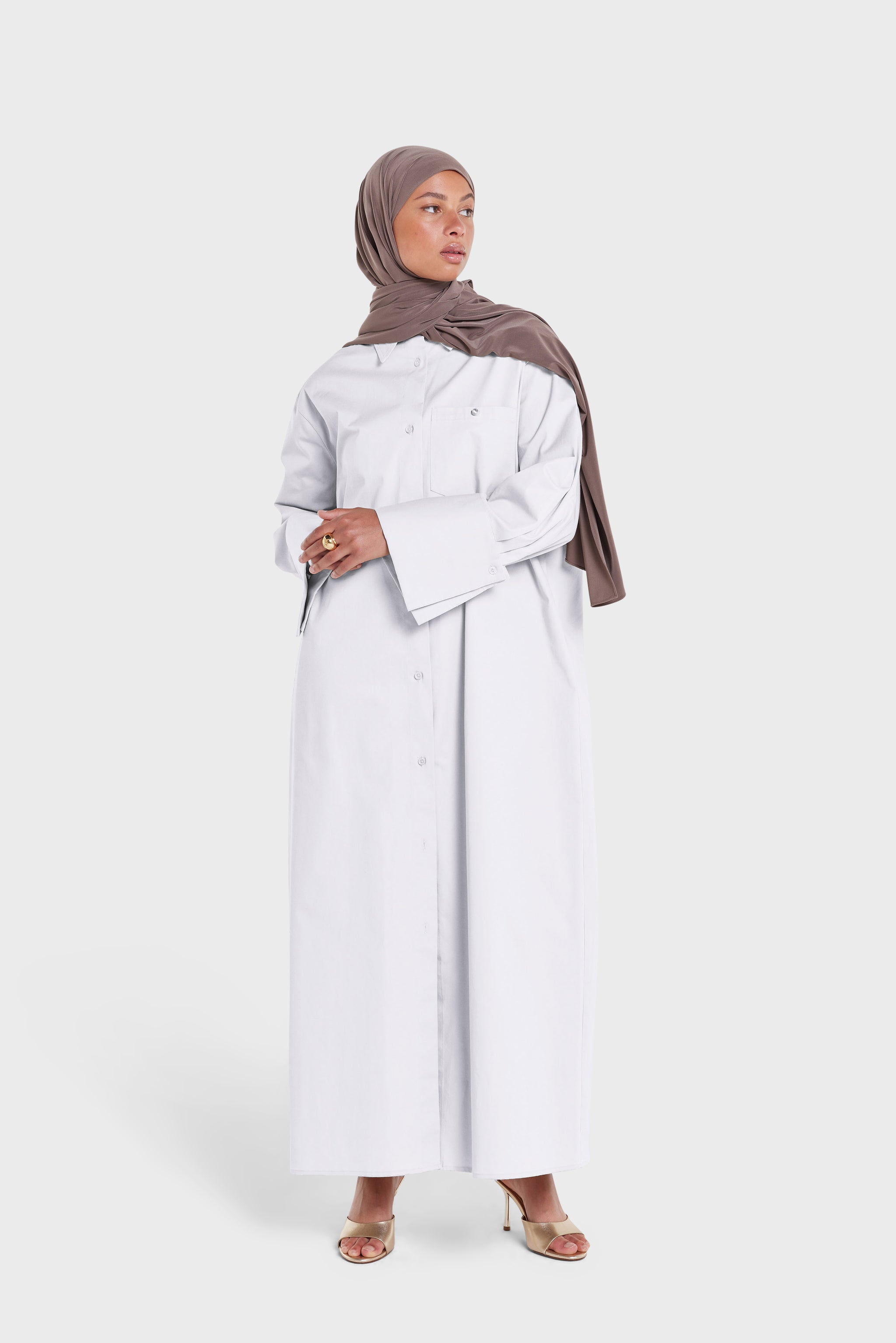 Poplin Long Shirt | White