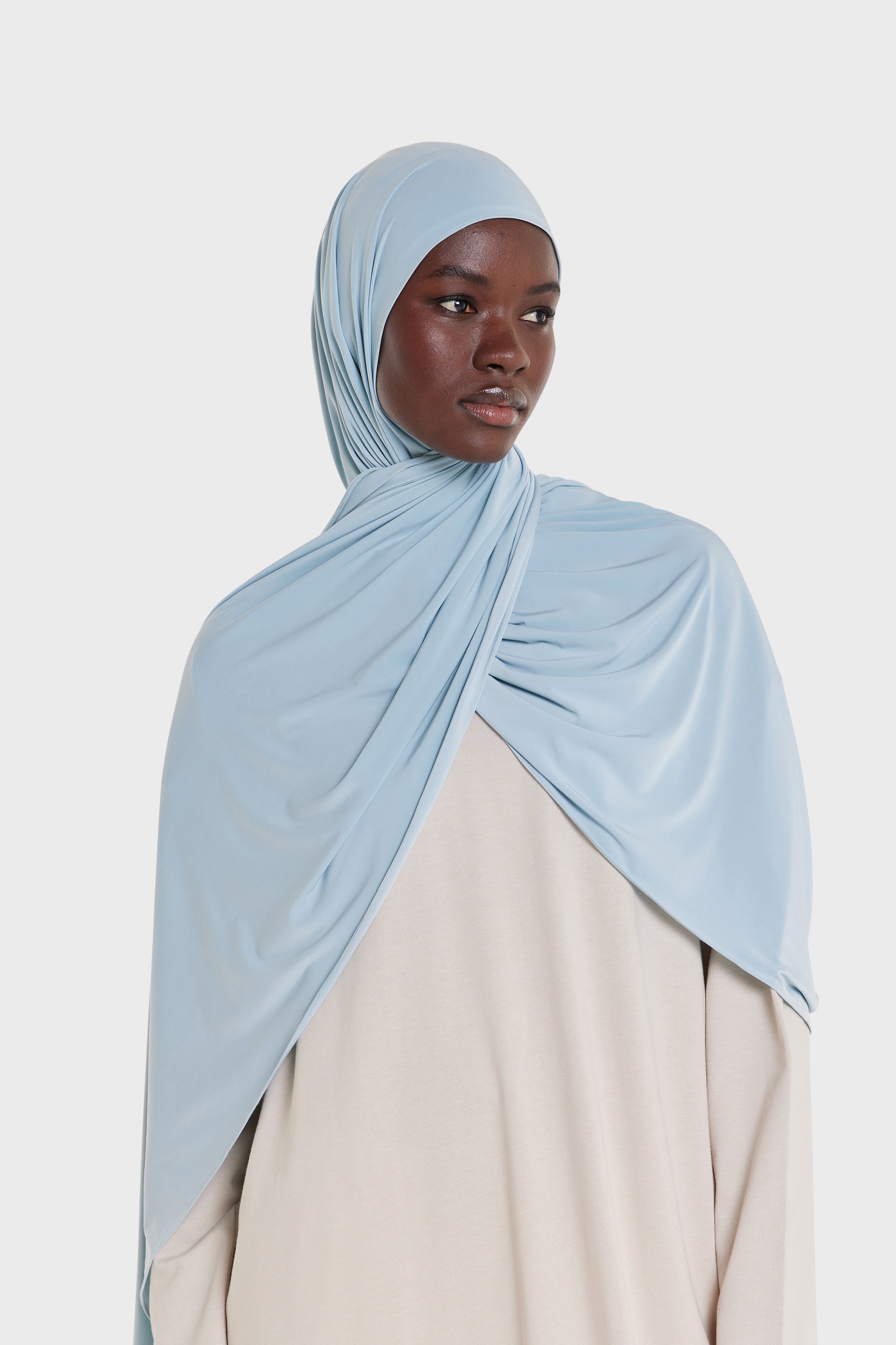 Liquid Jersey Scarf | Ocean Blue