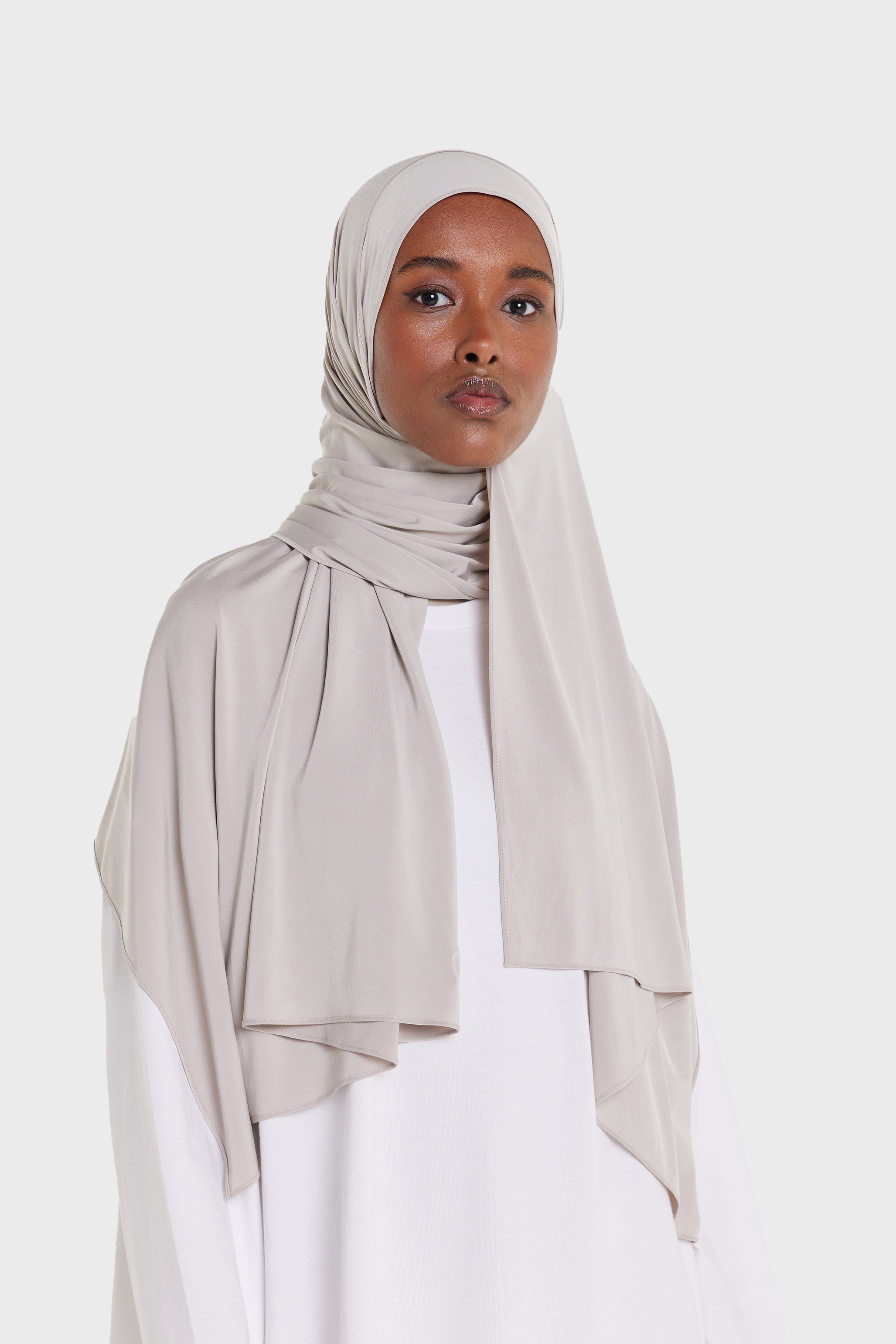 Liquid Jersey Scarf | Soft Taupe