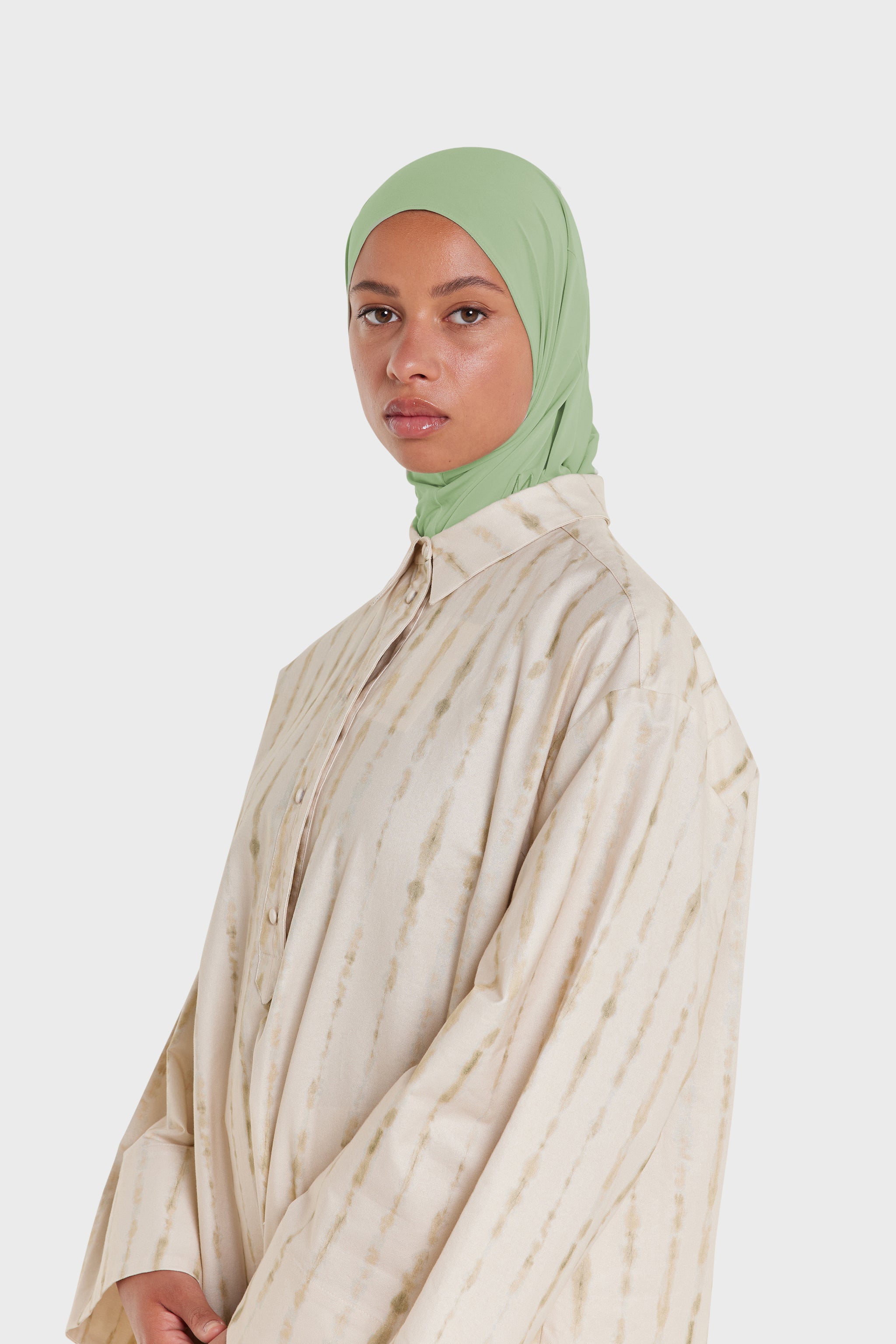 Premium Jersey Hijab | Green Tea