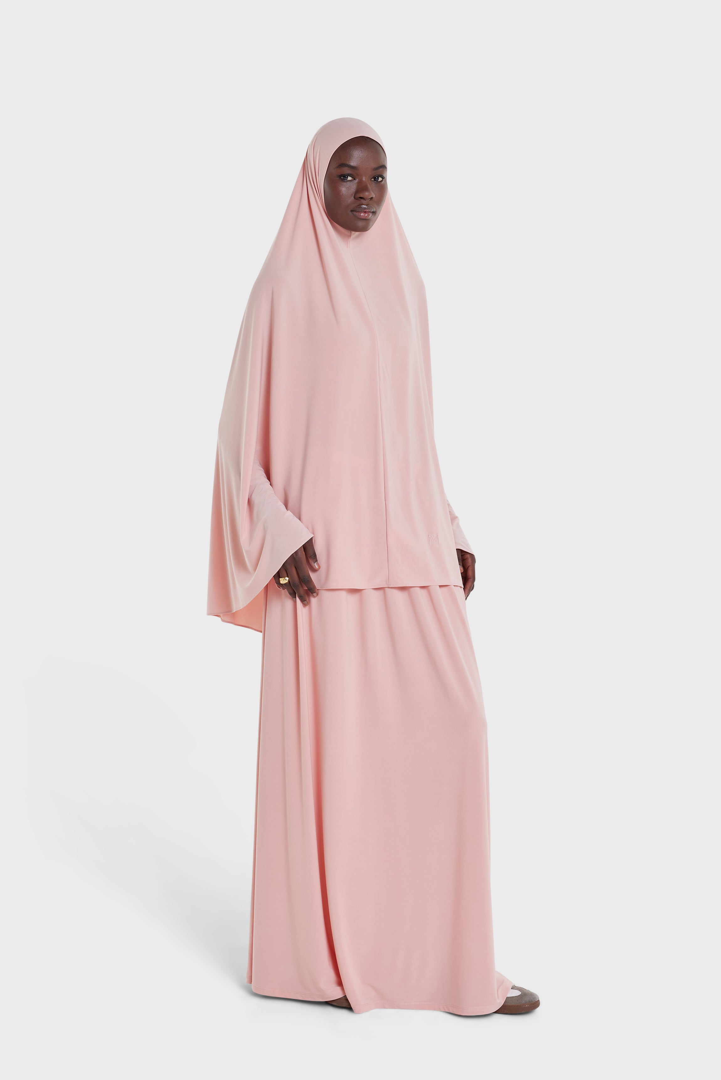 Premium Jersey Prayer Skirt | Peach Pink