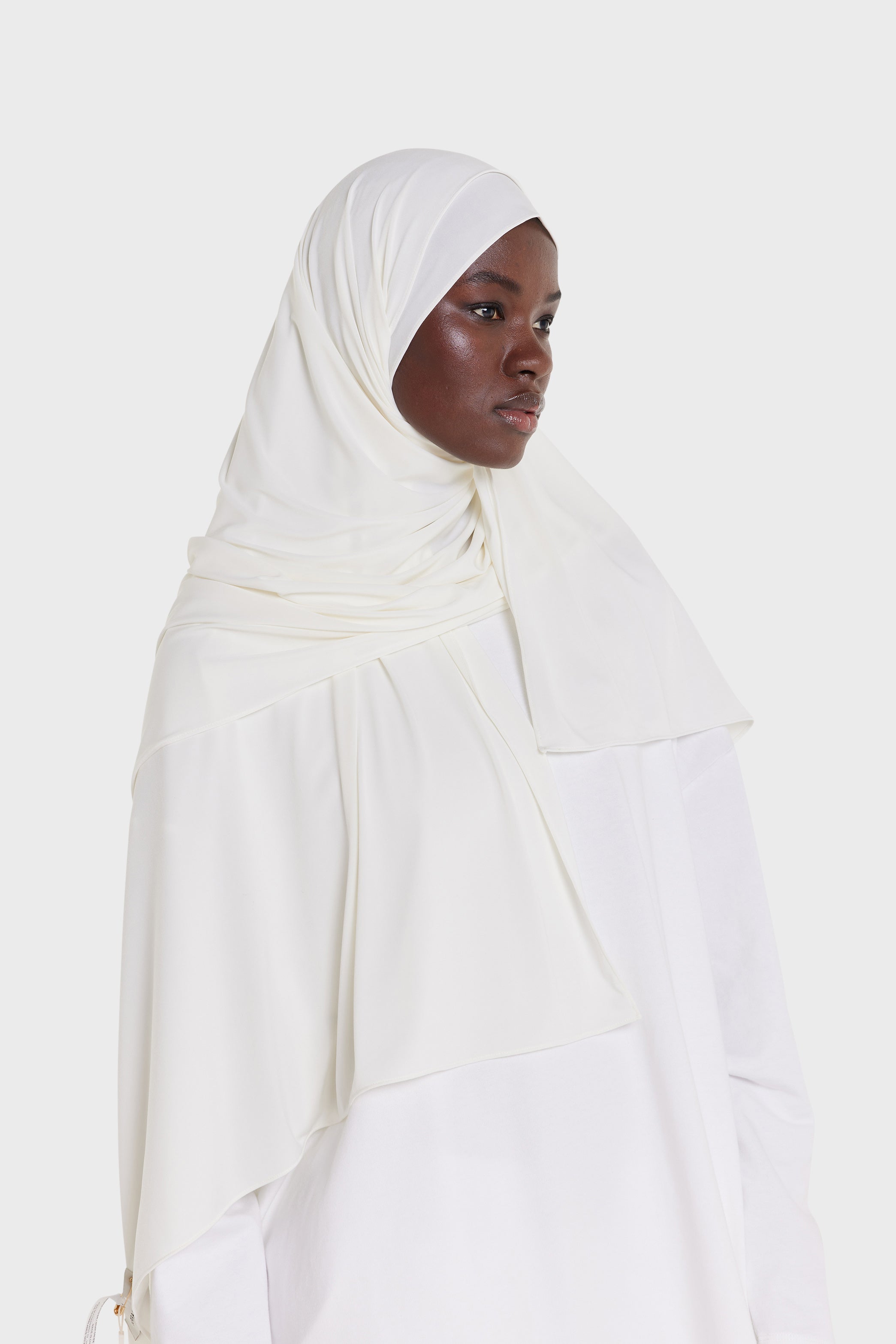Premium Jersey Scarf | White Cream