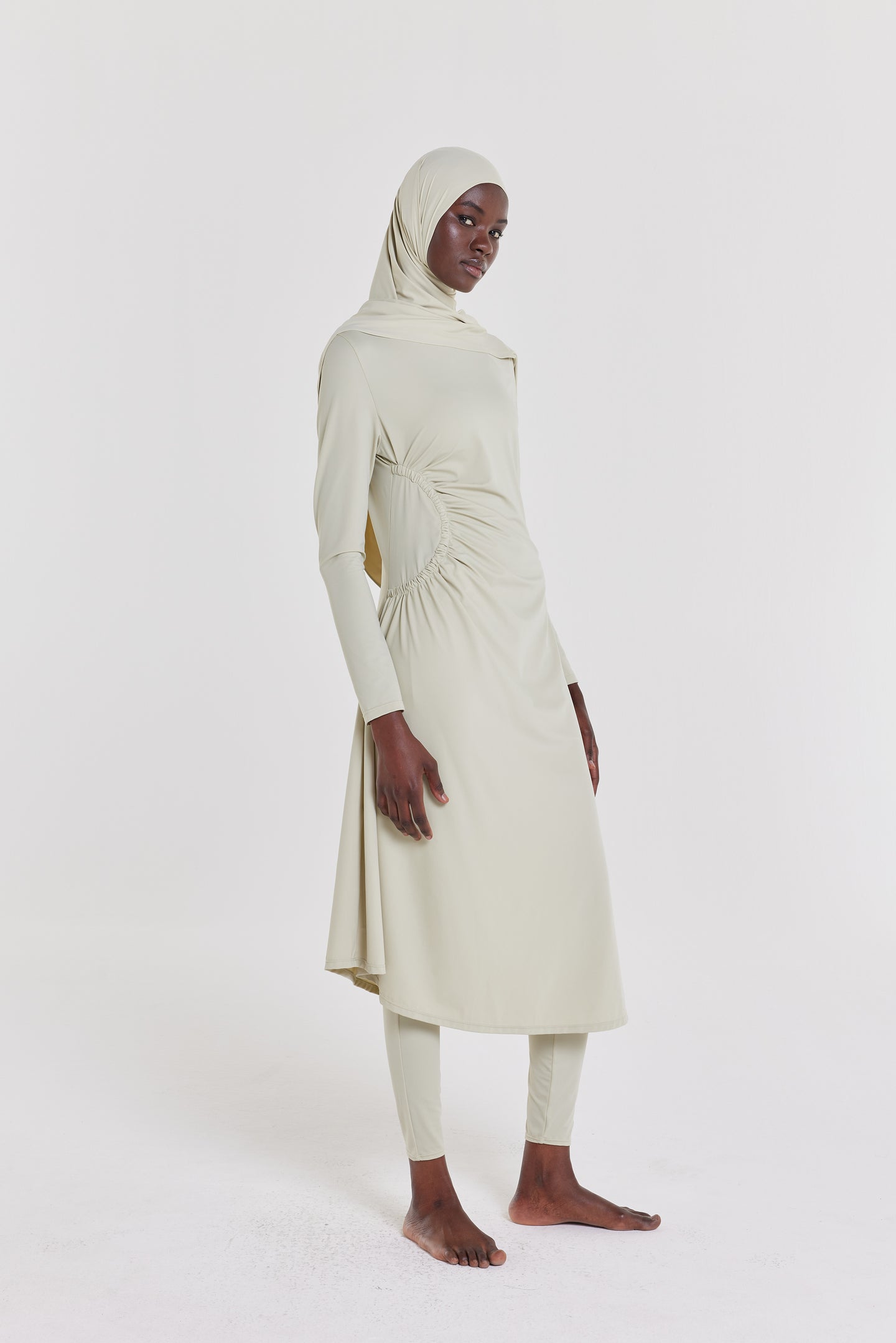 Gathered Swim Dress and Suit | Alfalfa