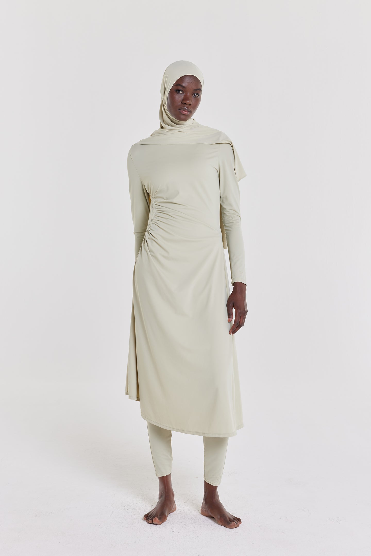 Gathered Swim Dress and Suit | Alfalfa