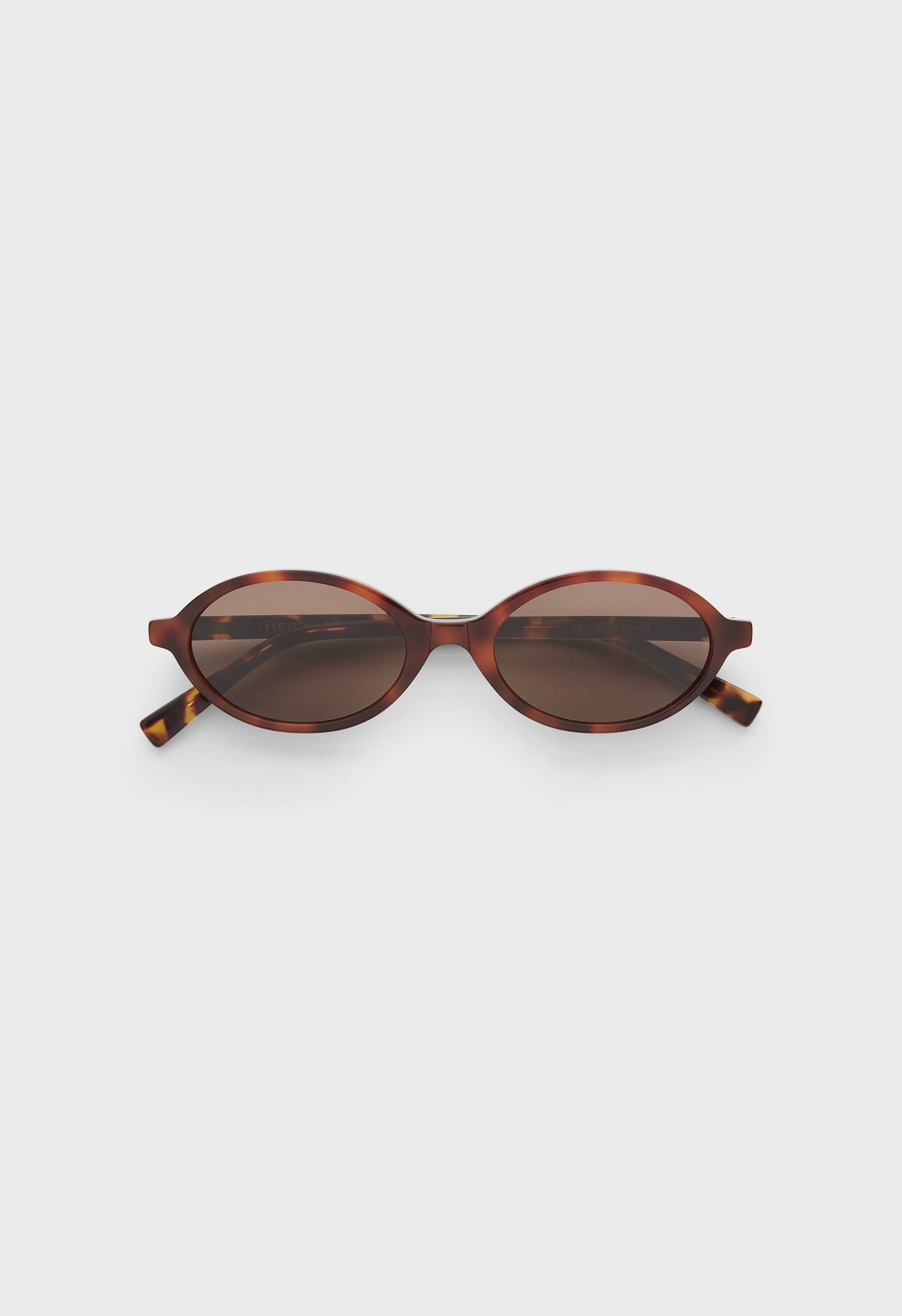 Logo Framed Sunglasses | Multicolour Tortoise | MERRACHI