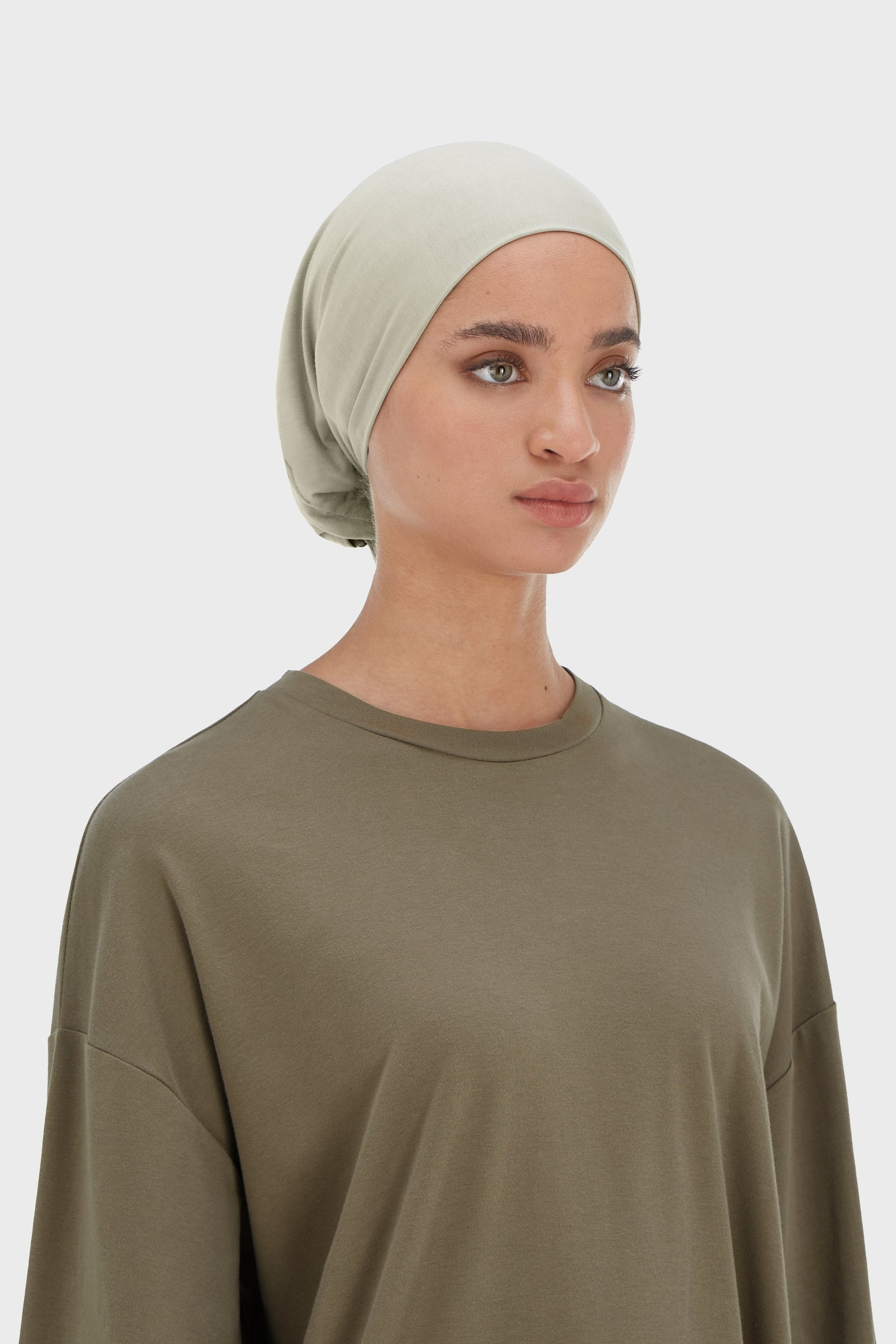 Bamboo Tied Underscarf | Moss Gray
