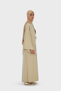 Front Tie Top | Warm Khaki