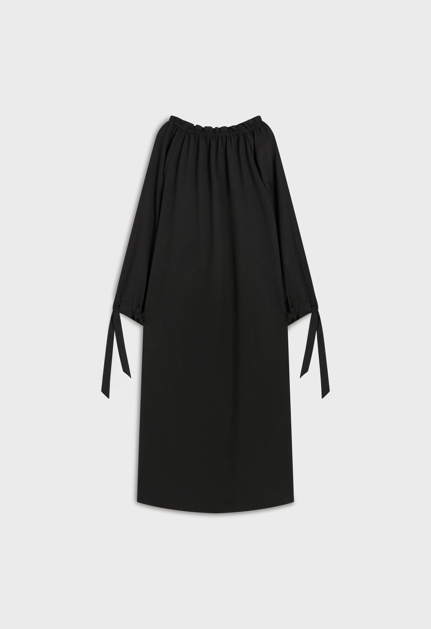 Gathered Neck Dress | Black
