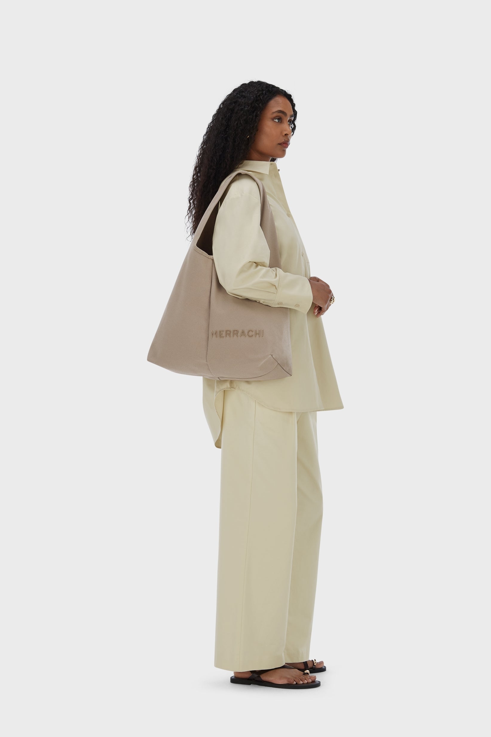 Oval Tote Bag | Taupe