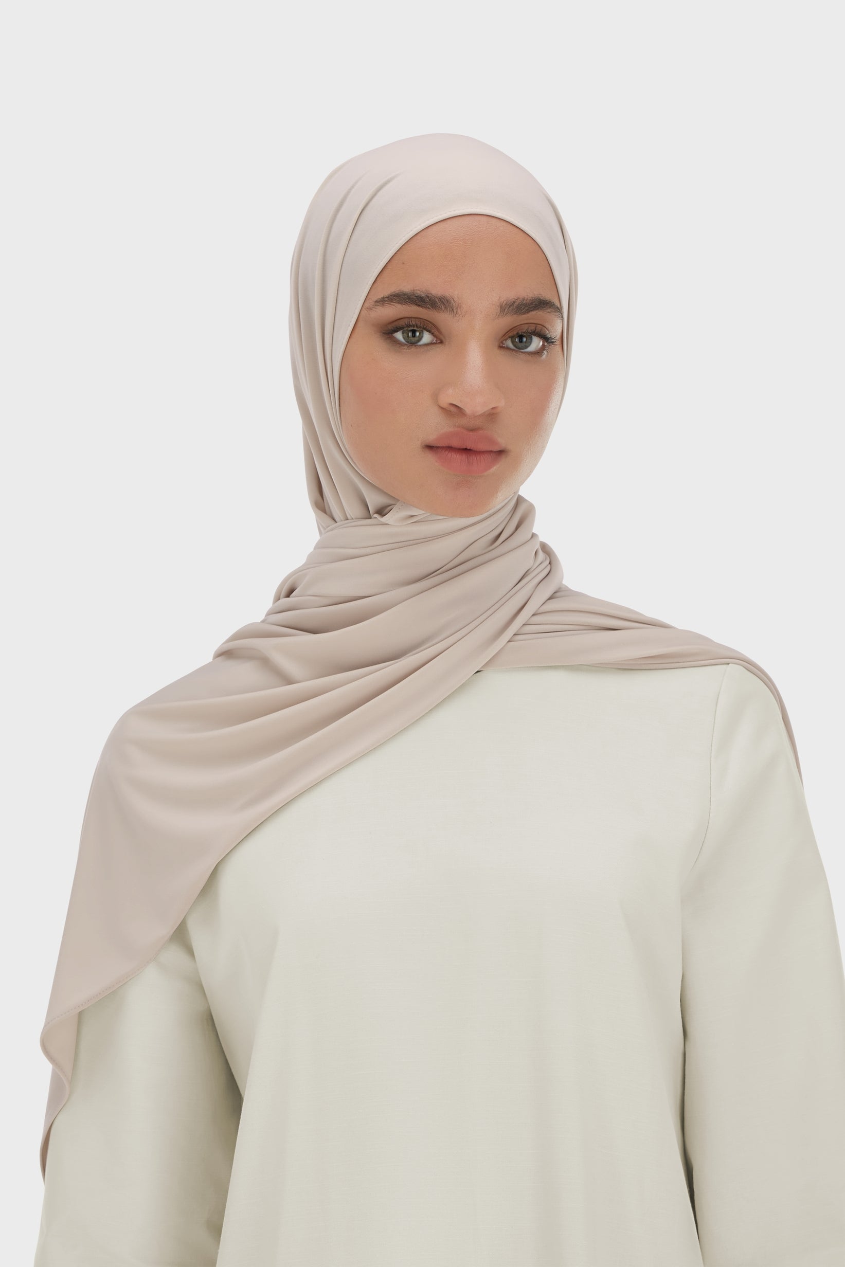 Premium Jersey Scarf | Grey Tan