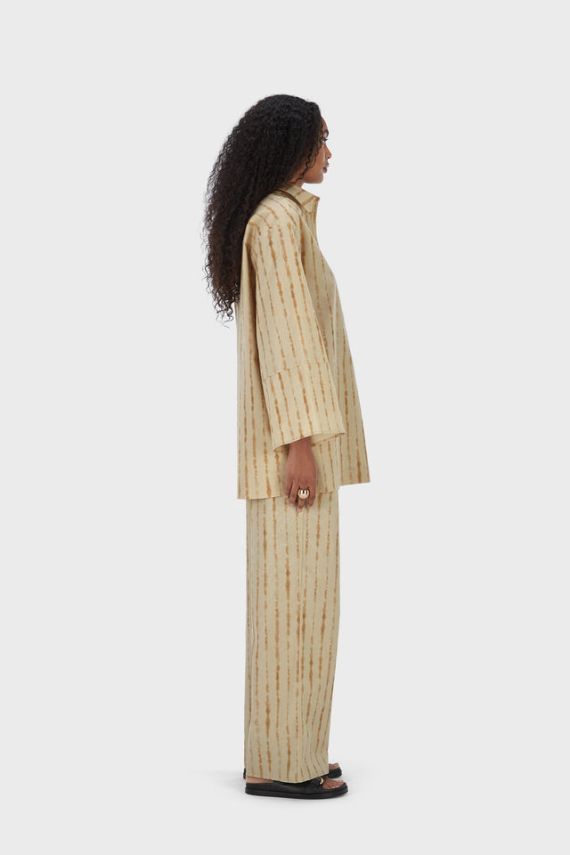 Shibori Top | Beige Rose