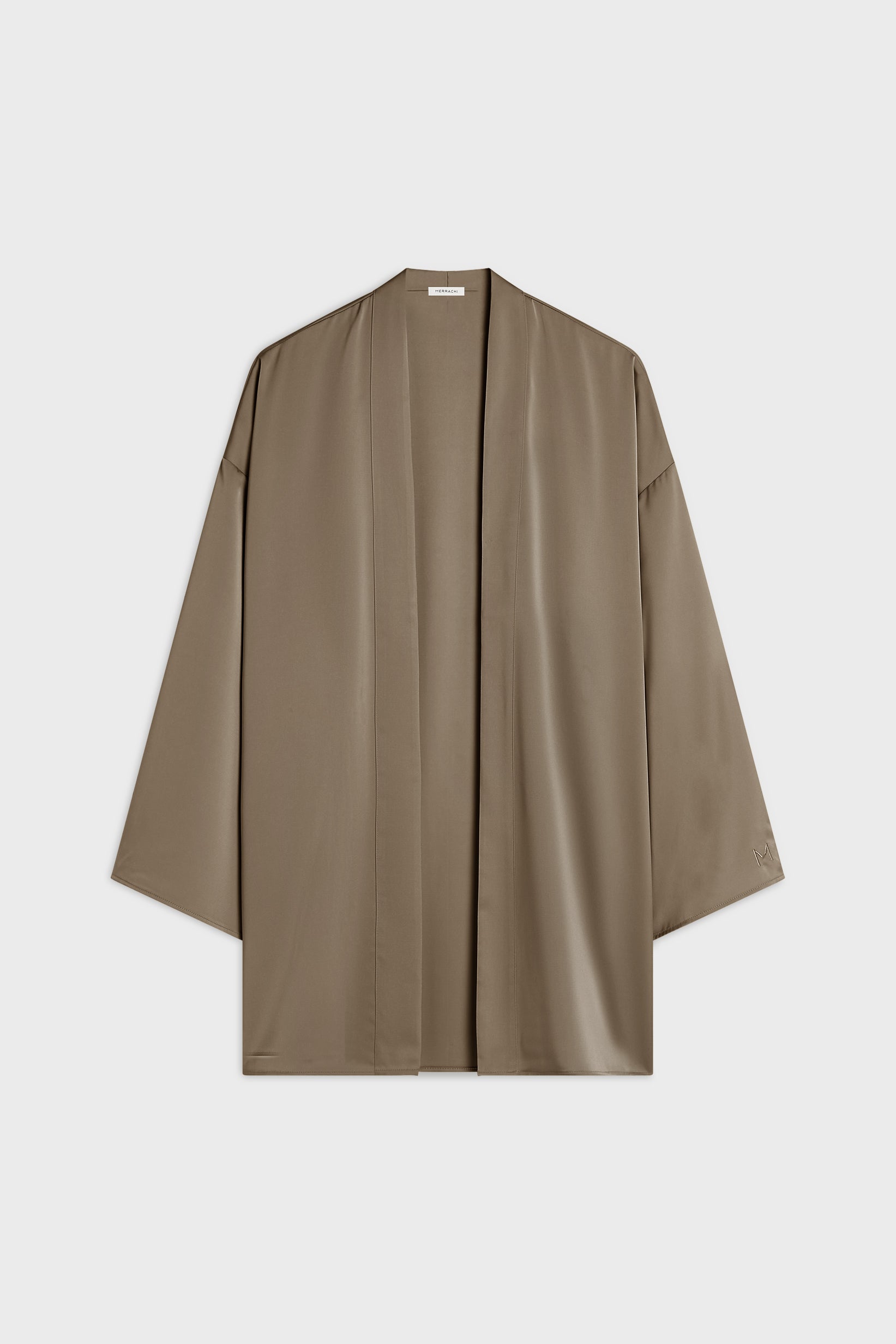 Short Satin Abaya | Taupe