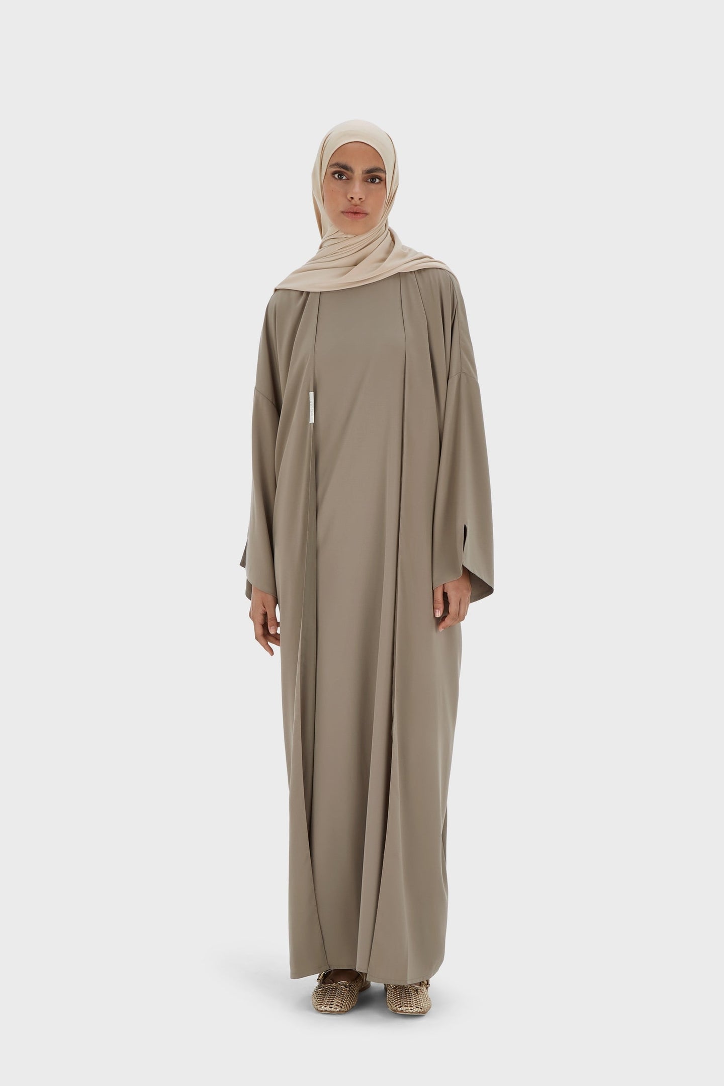 Sleeveless Woven Dress Regular | Taupe