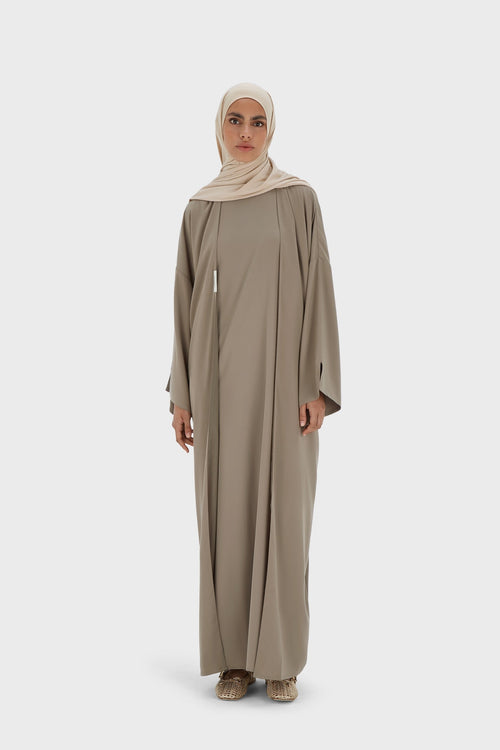 Sleeveless Woven Dress Regular | Taupe