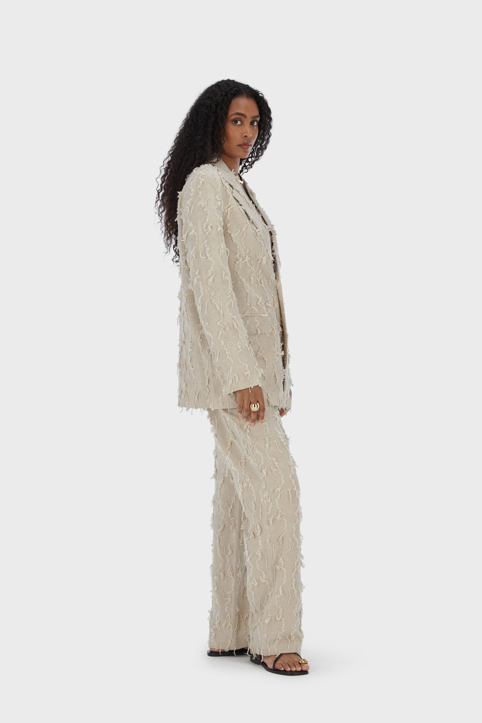 Summer Fil Coupé Pants | Natural
