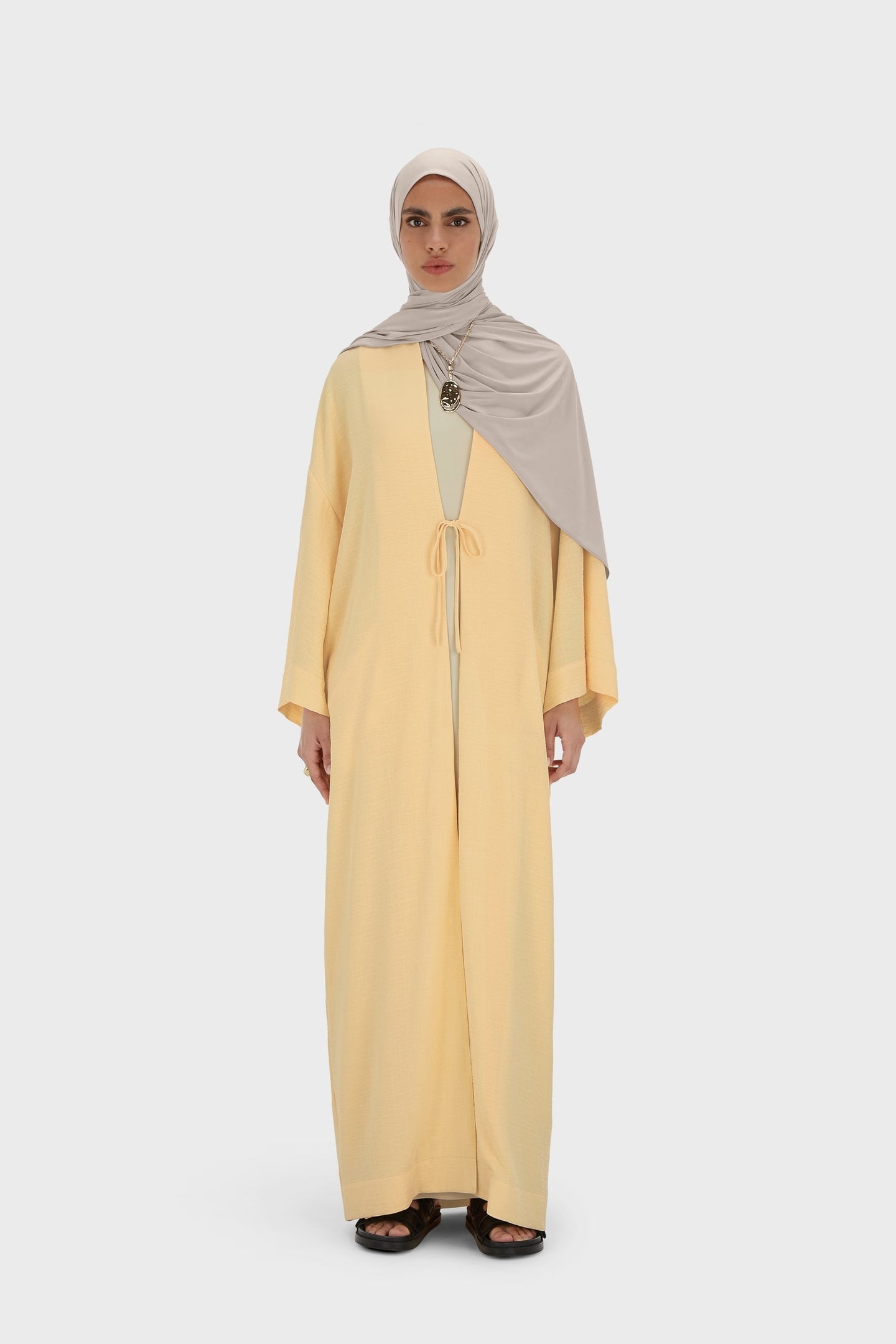 Summer Stripe Abaya | Sunset Yellow