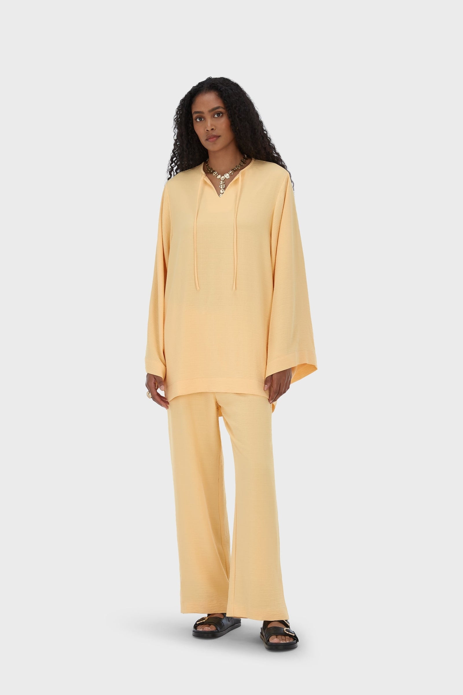 Summer Stripe Pants | Sunset Yellow