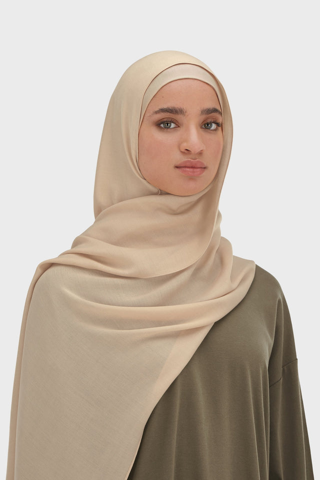 Weightless Woven Scarf | Brown Rice