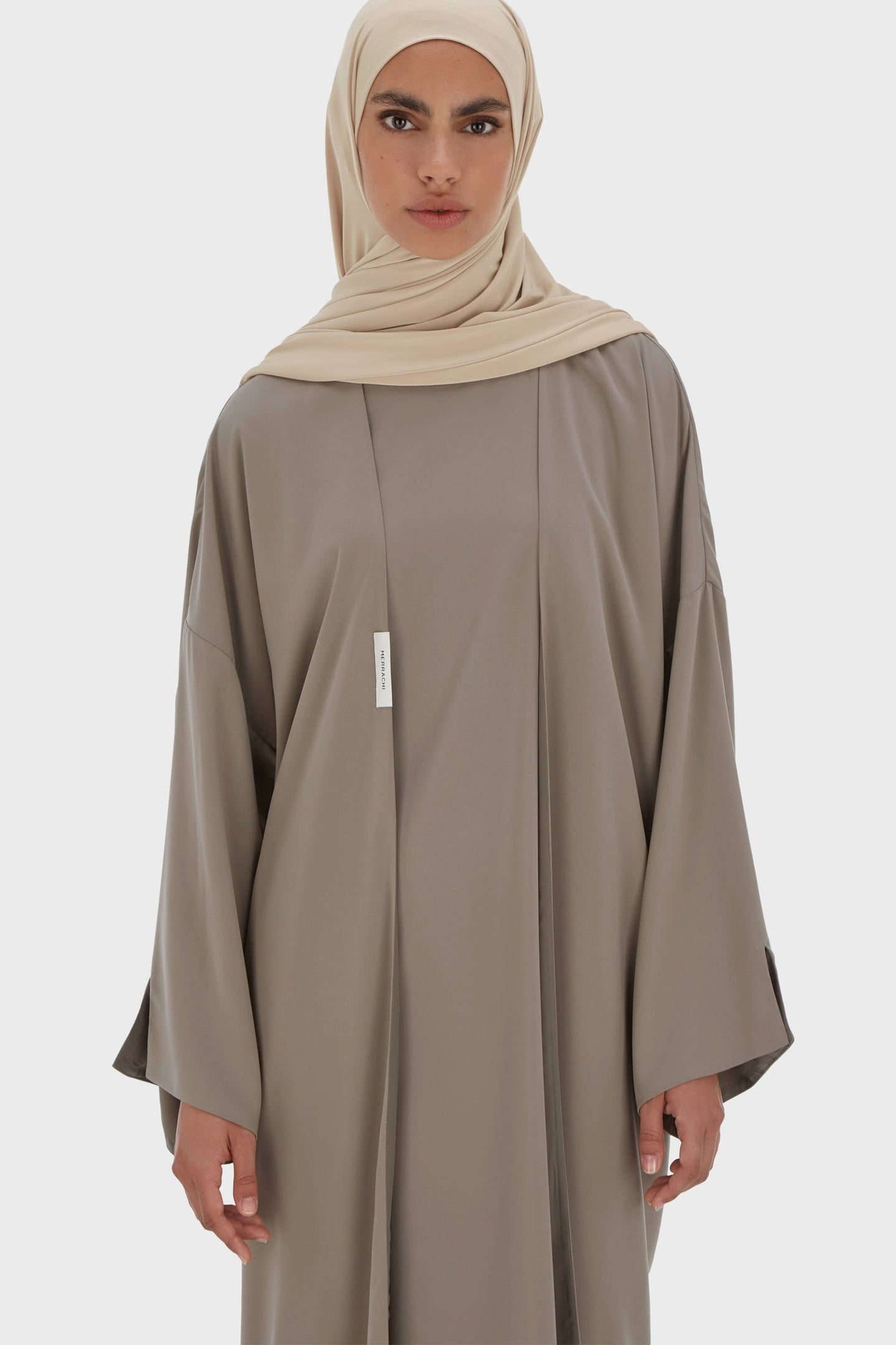 Woven Abaya Short | Taupe
