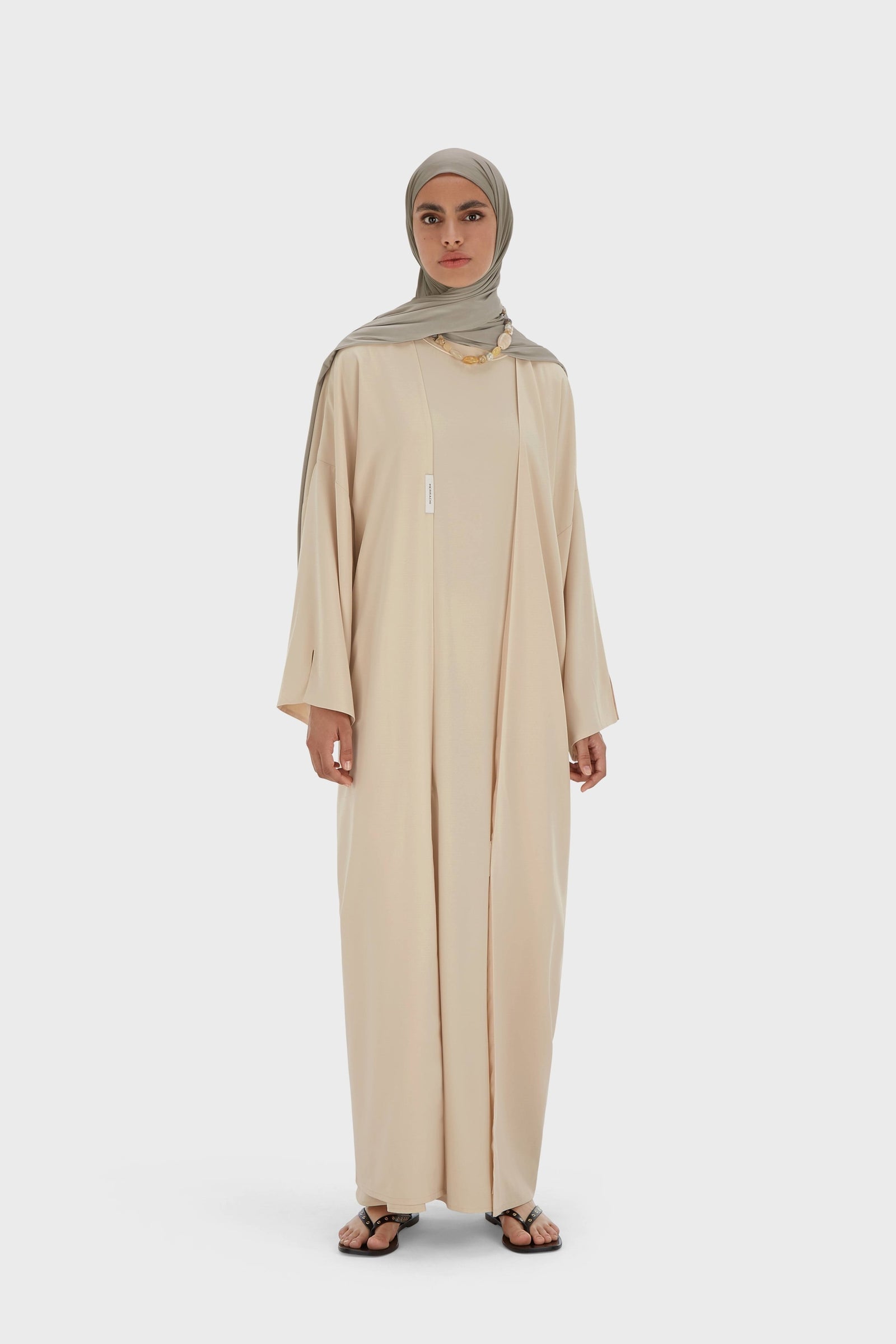 Woven Abaya Short | Warm Butter