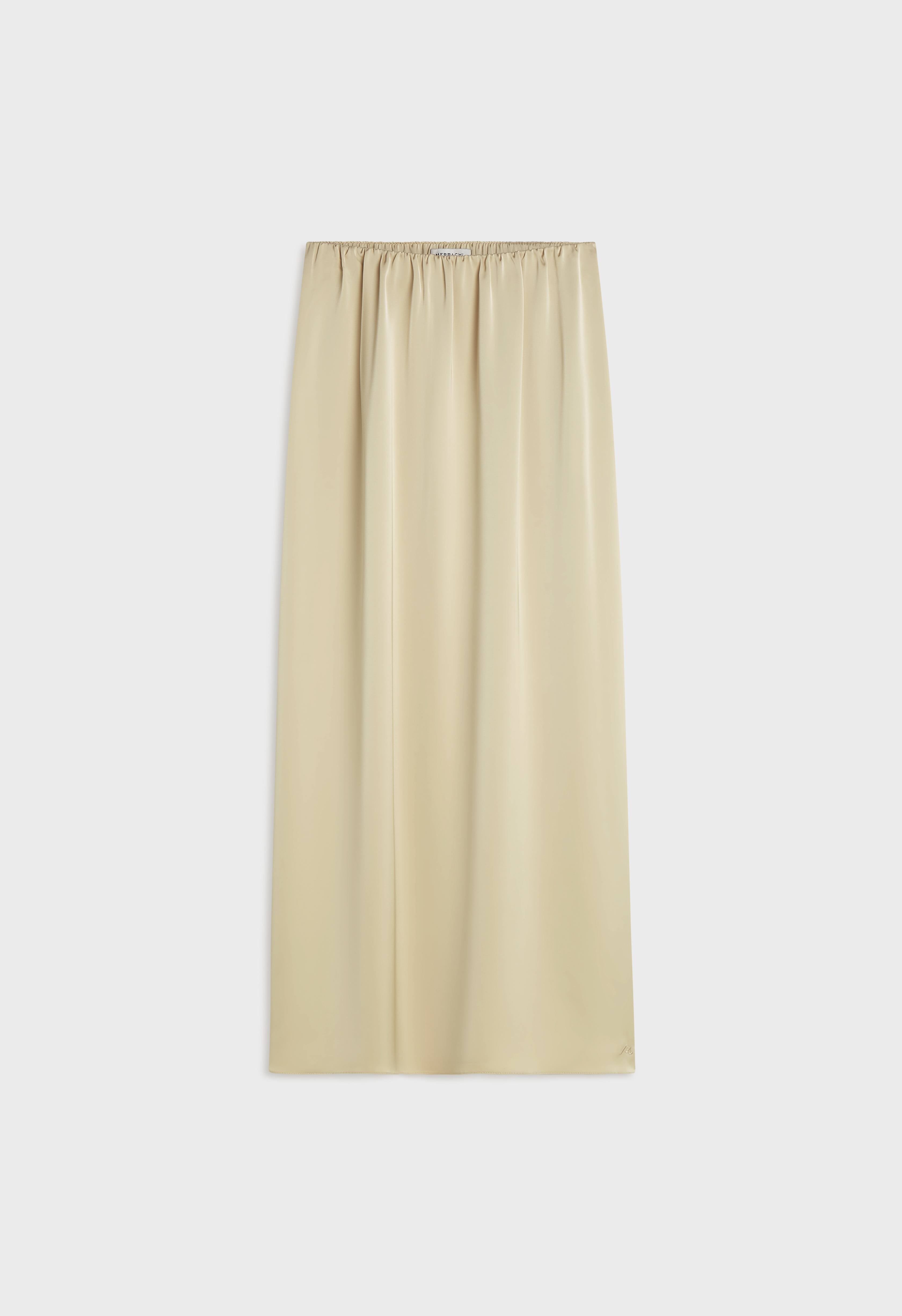 Satin Bias Skirt | Brown Rice