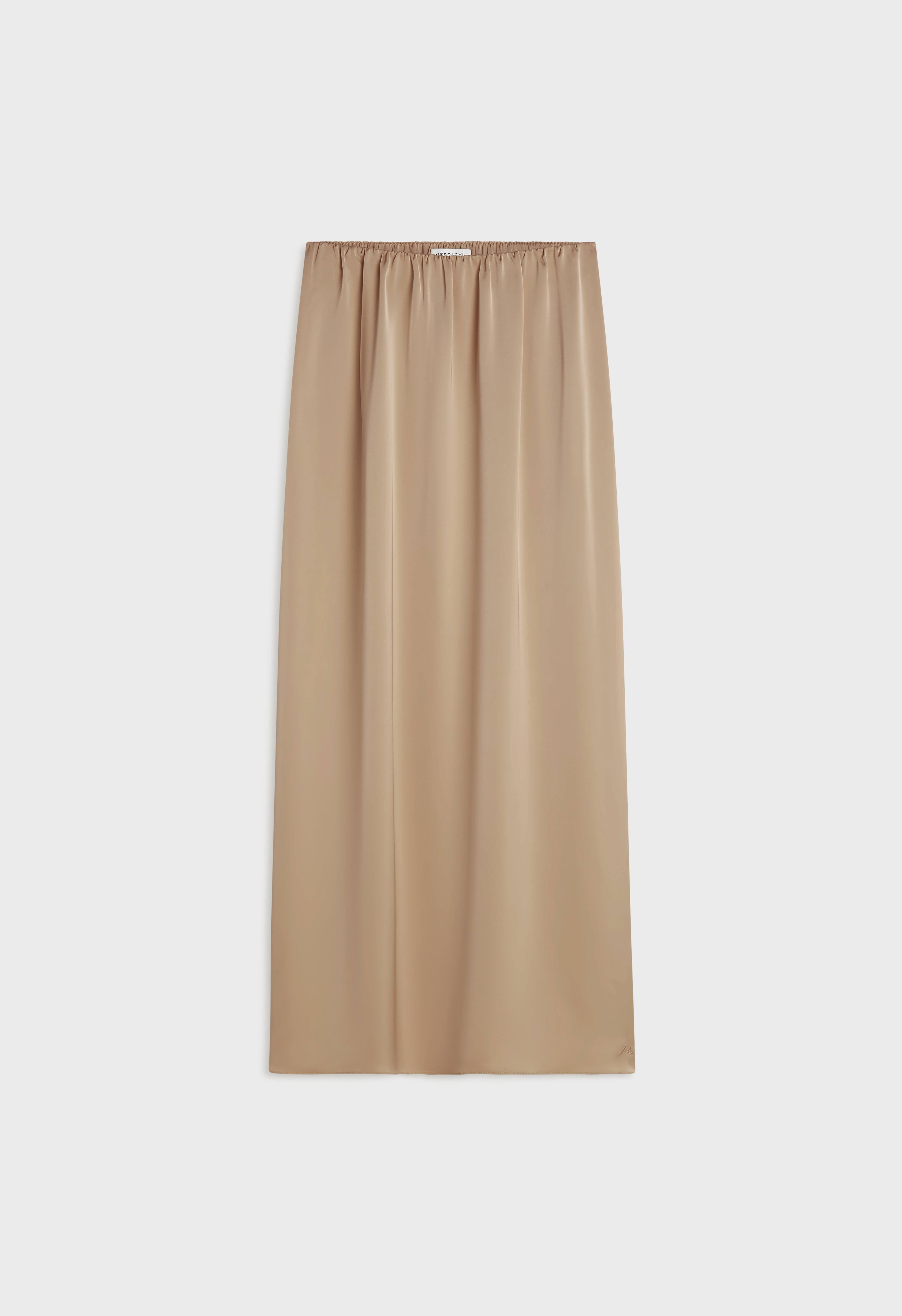 Satin Bias Skirt | Dark Pearl