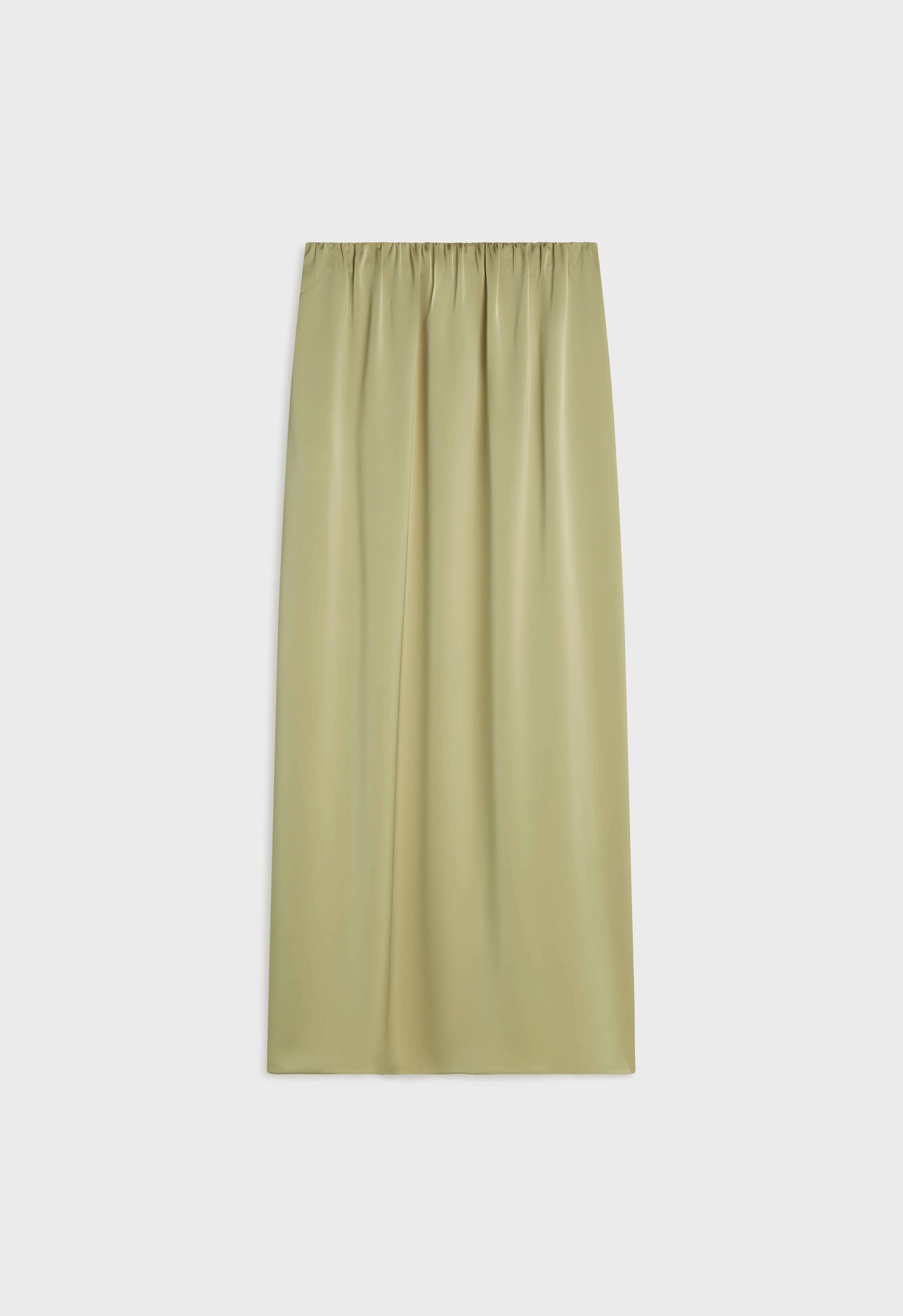 Satin Bias Skirt | Grey Green