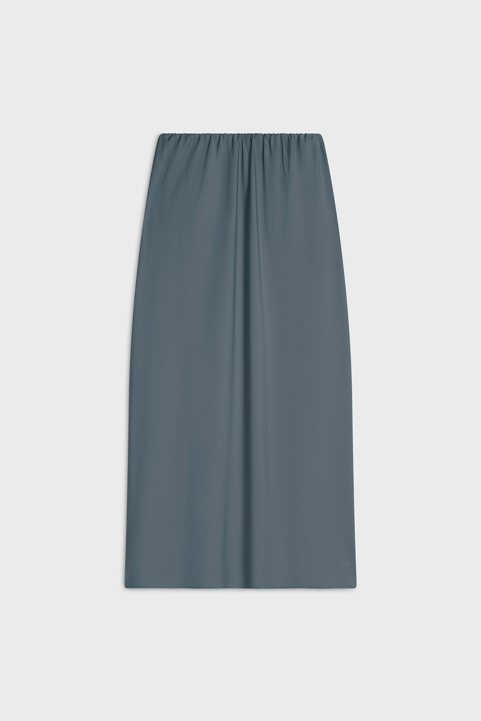 Satin Skirt | Dusty Indigo