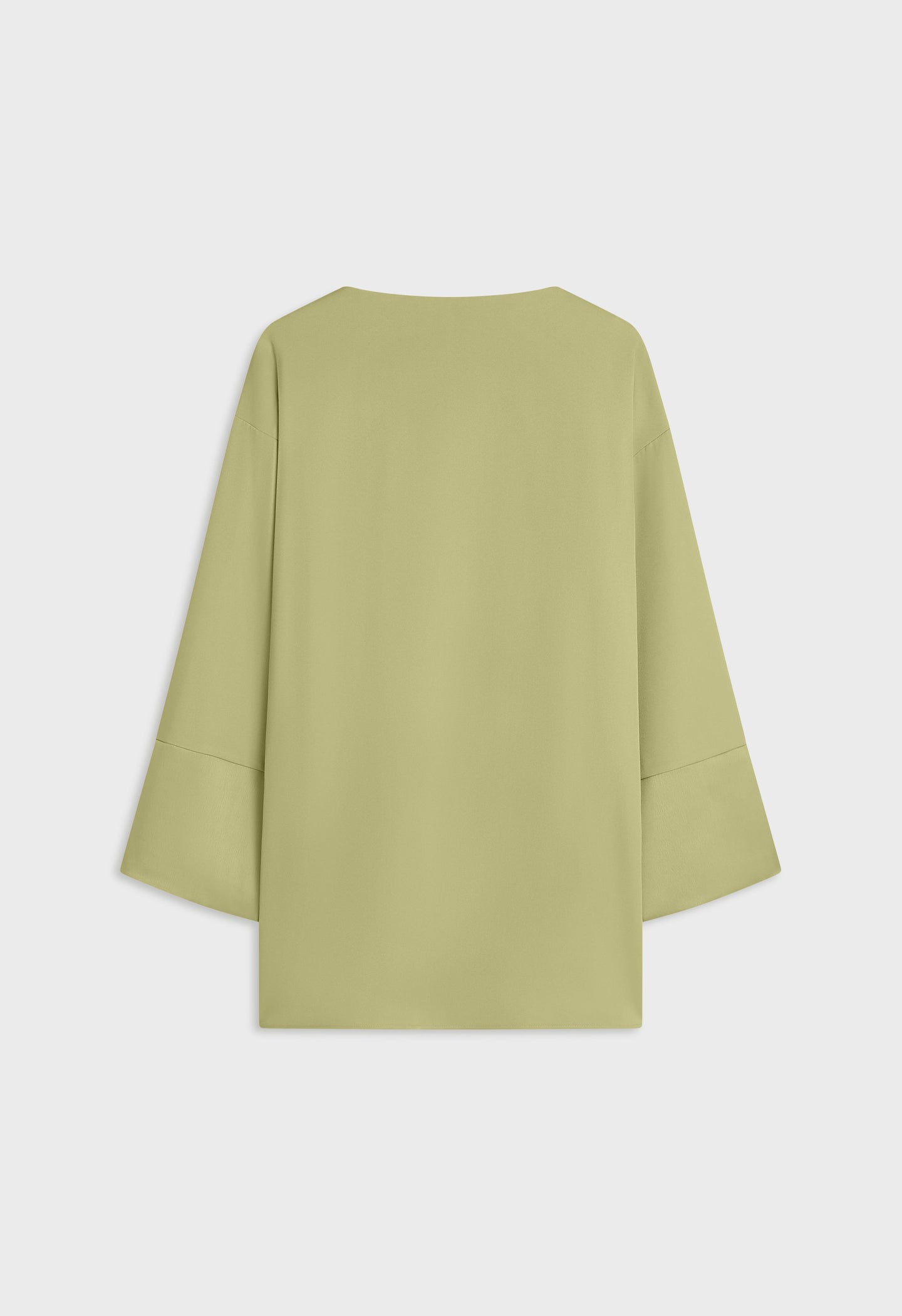 Satin Trim Blouse | Soft Khaki