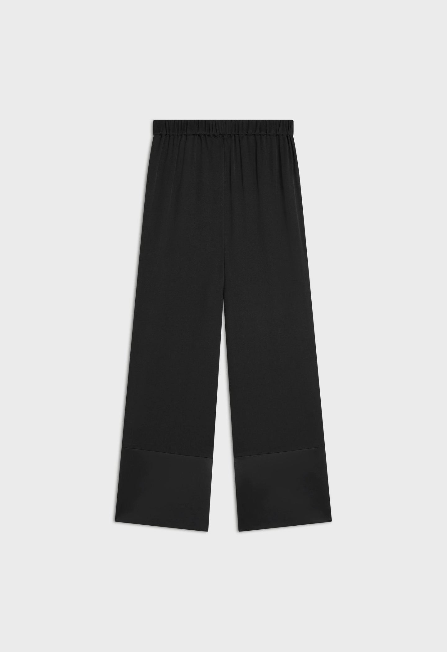 Satin Trim Trouser | Black