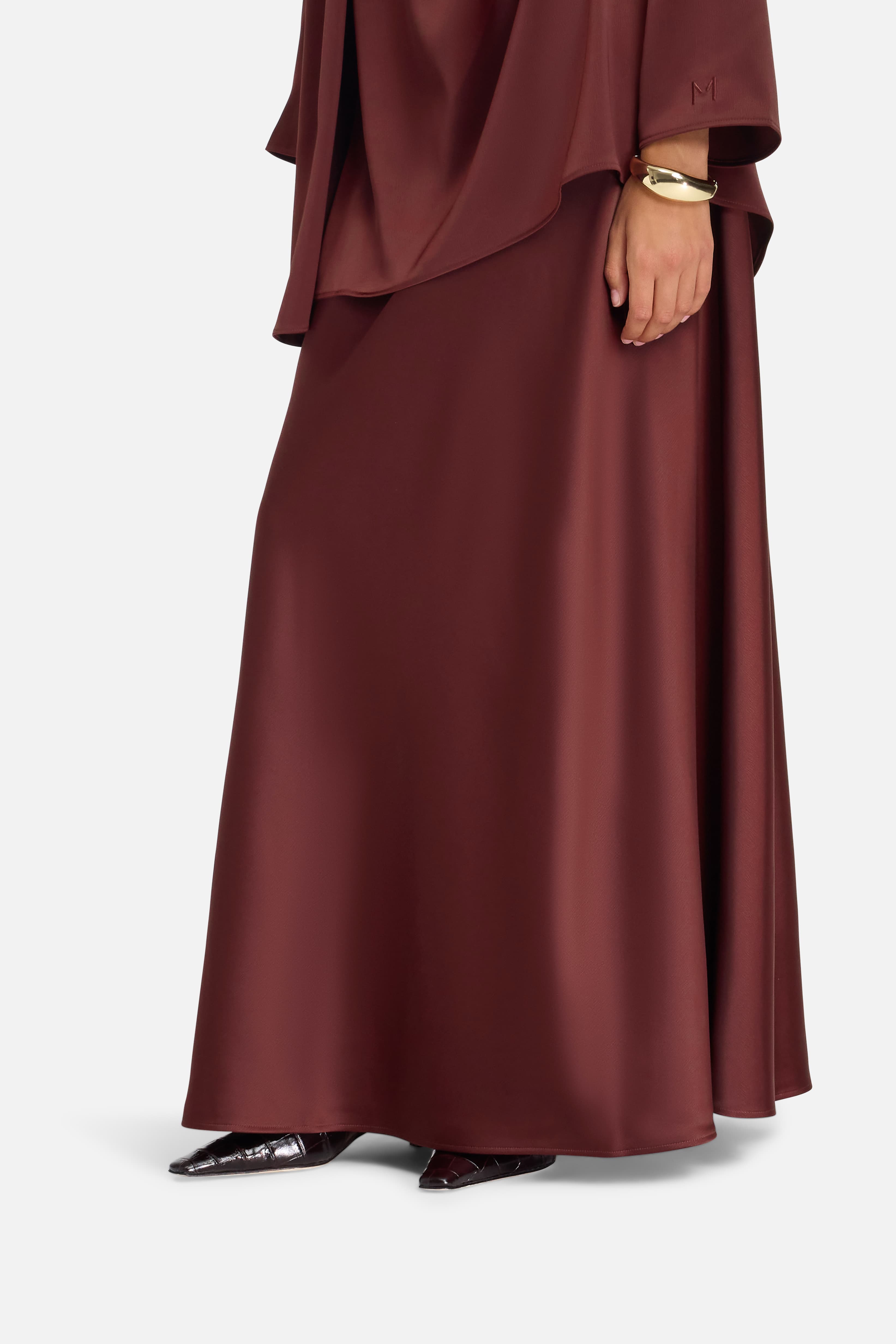 Satin Skirt | Dark Cherry
