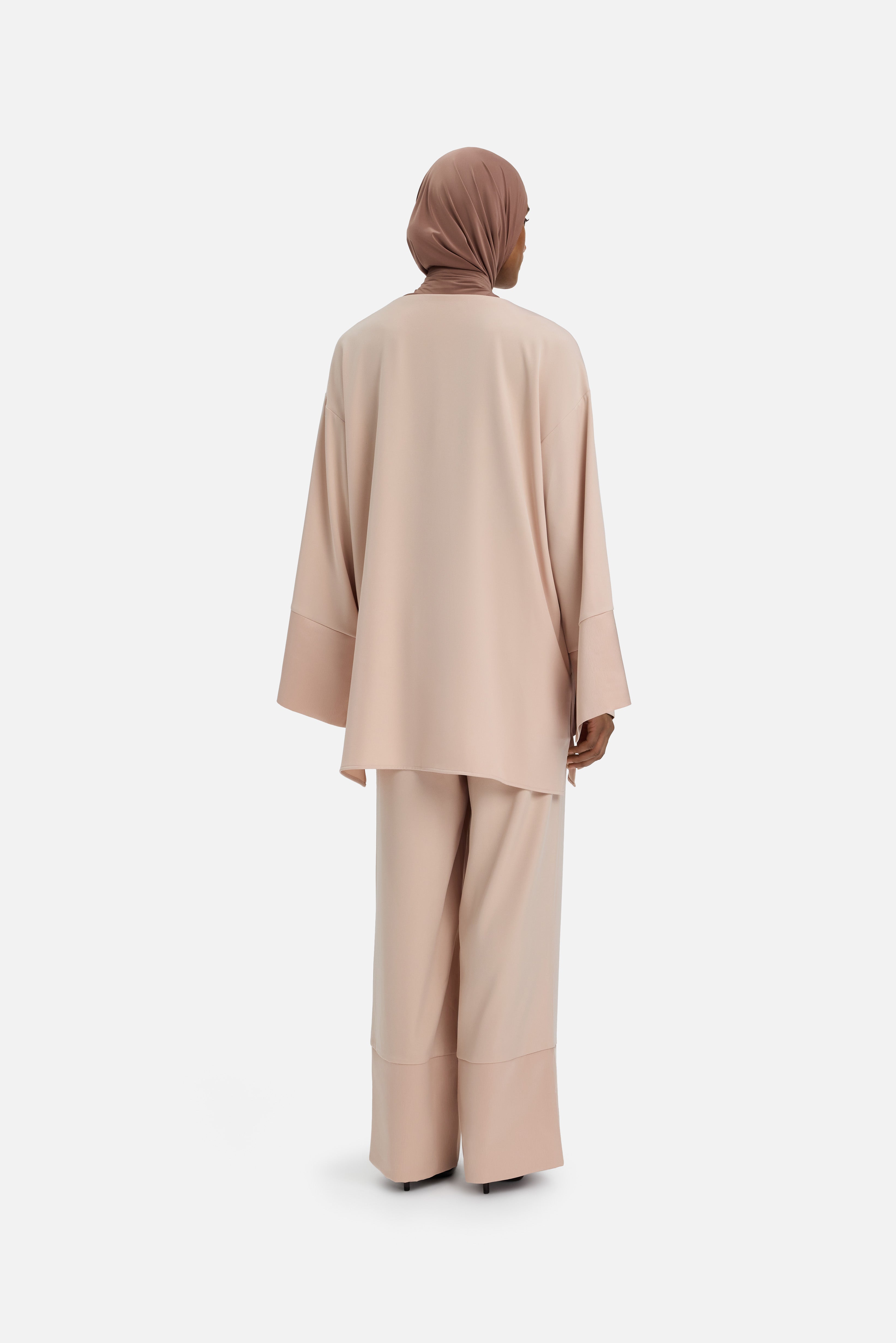 Satin Trim Blouse | Dark Rose