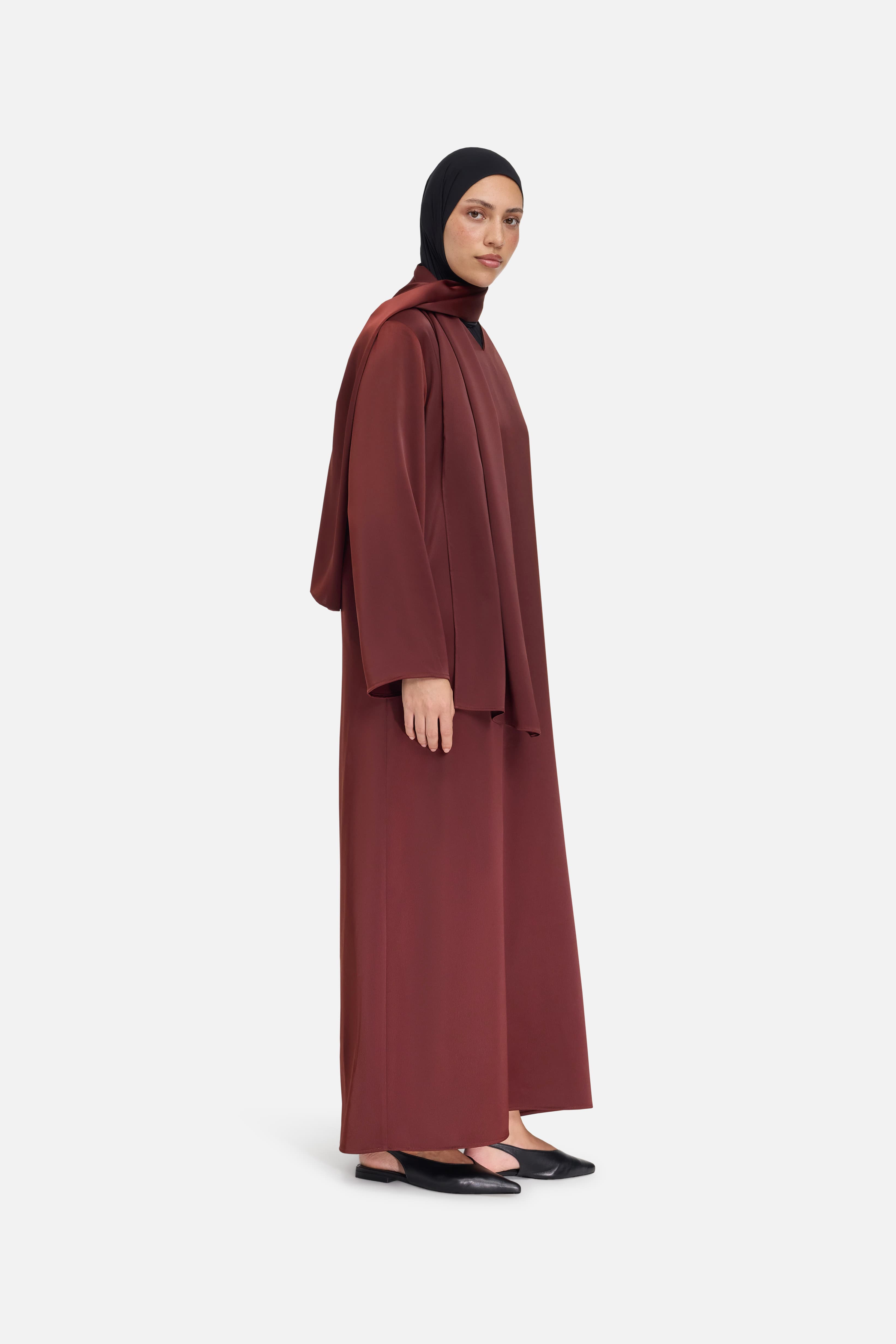 Shawl Dress | Dark Cherry