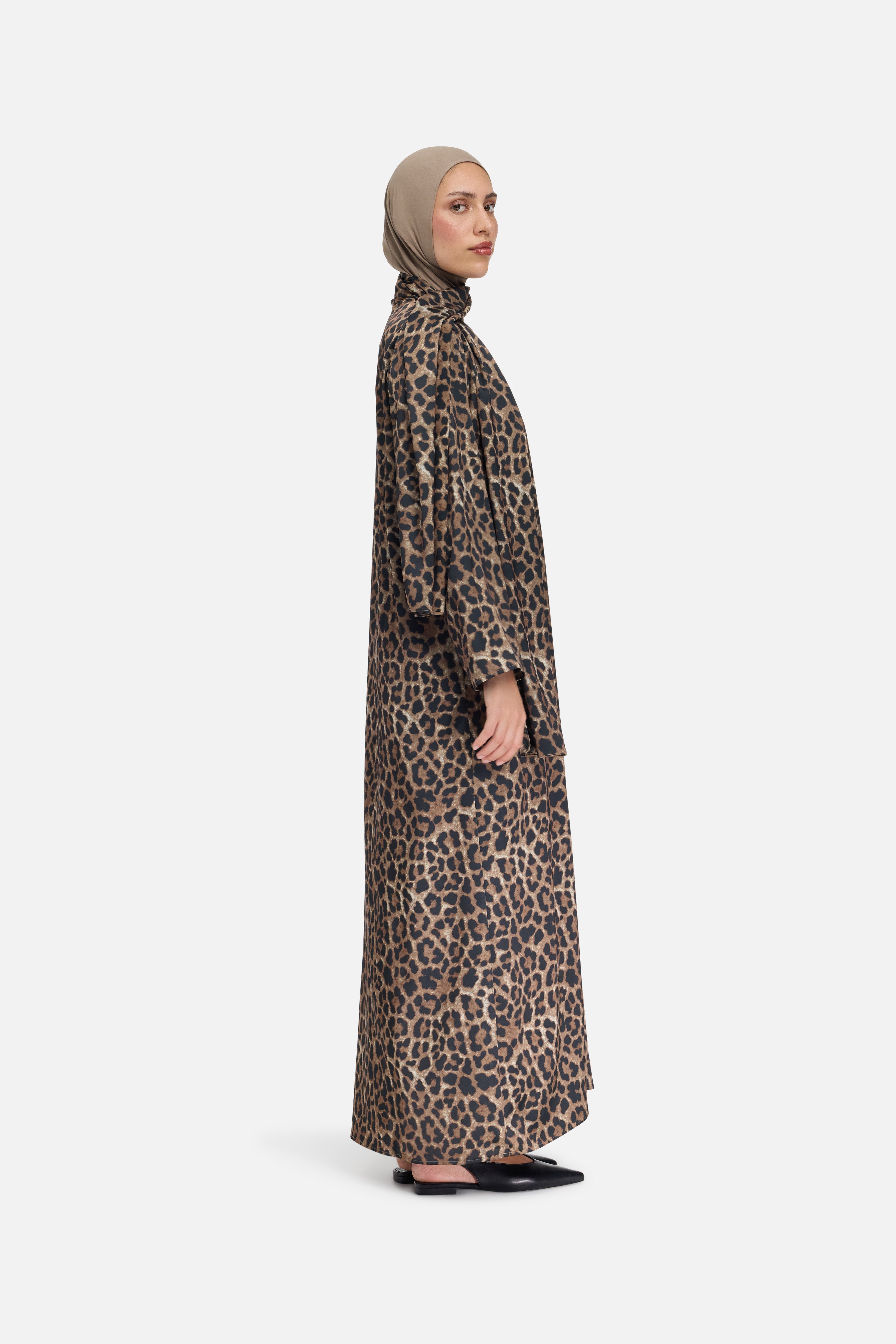 Shawl Dress | Leopard