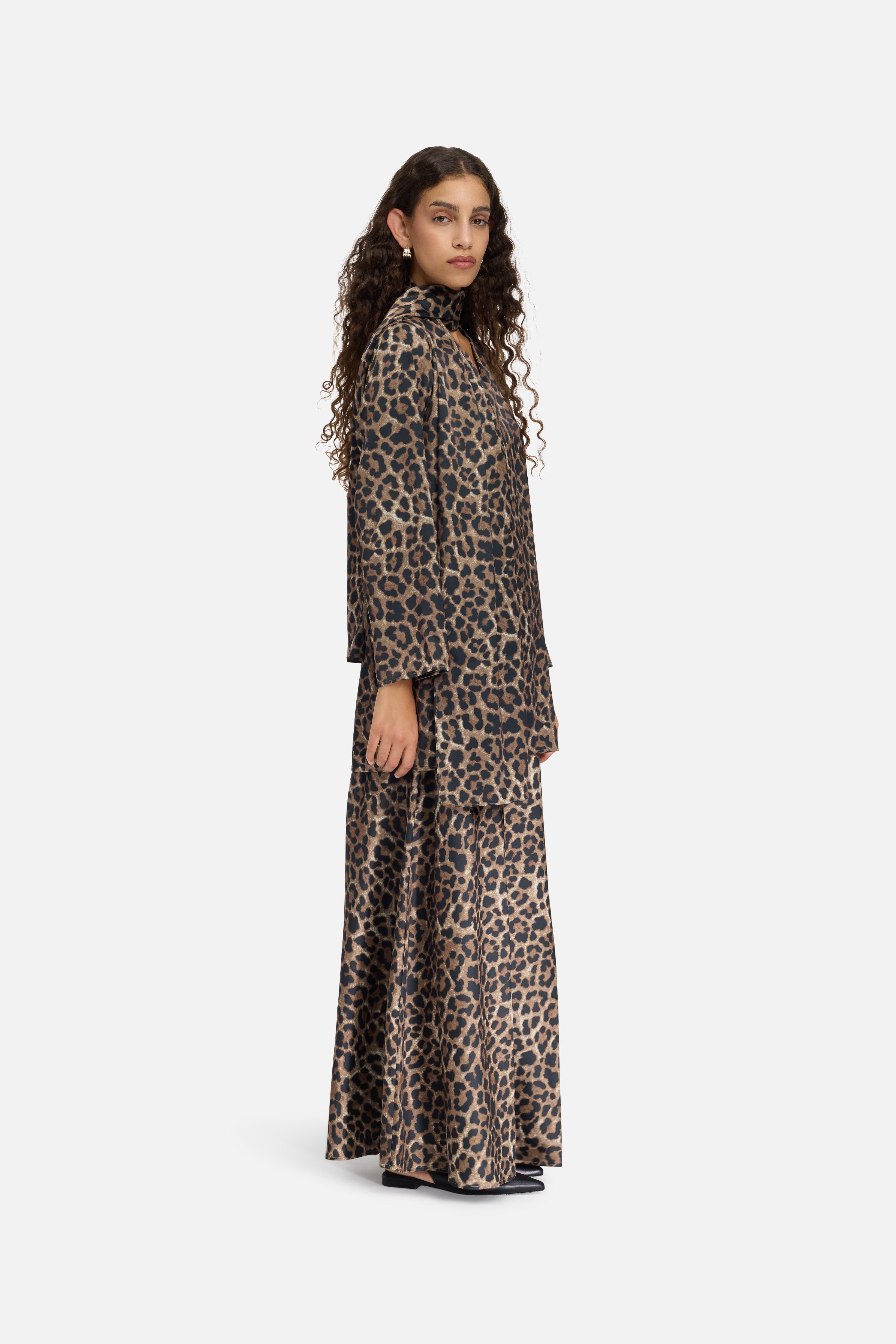 Satin Skirt | Leopard