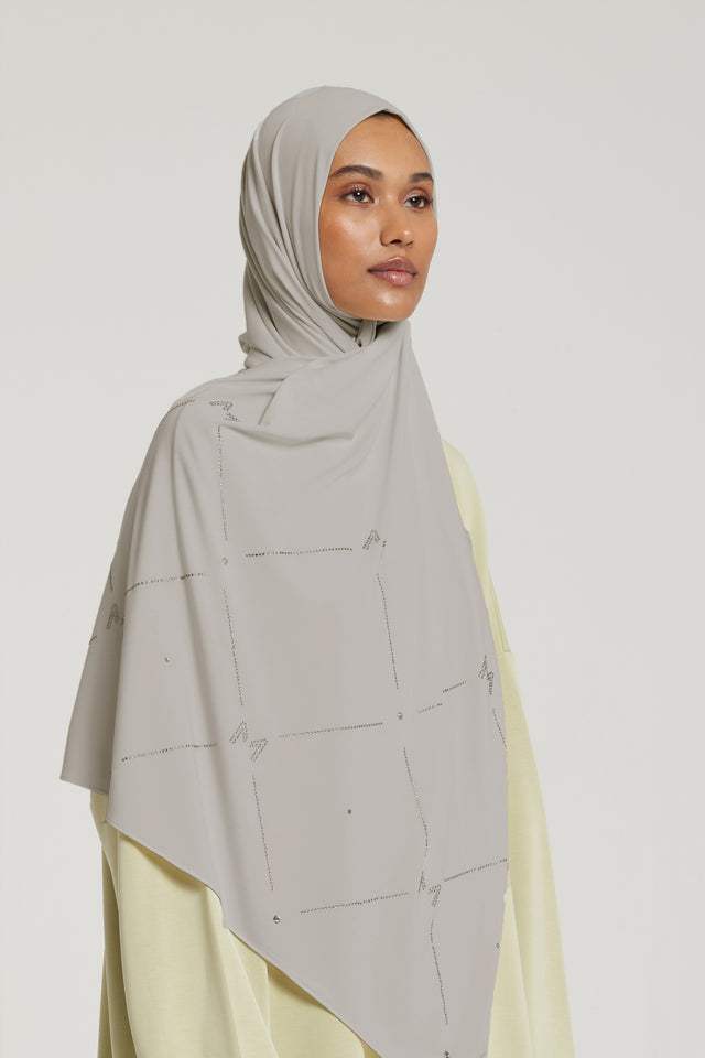 The Pearl Monogram - Premium Jersey | Silver Grey