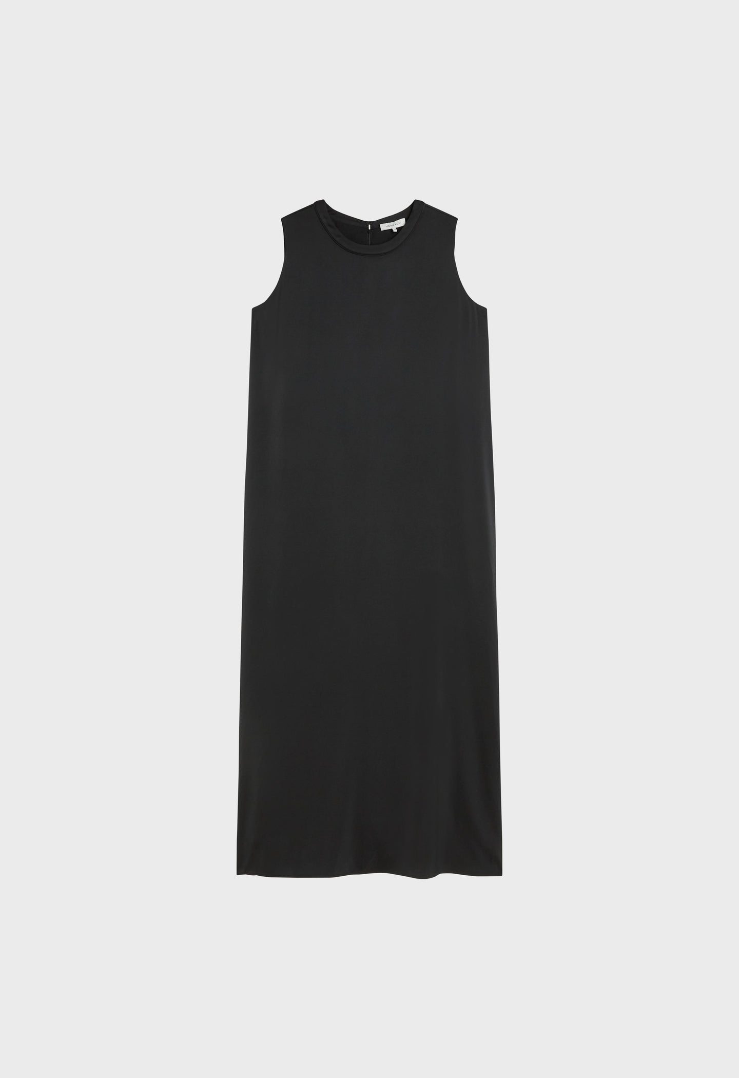 Sleeveless Satin Dress | Black