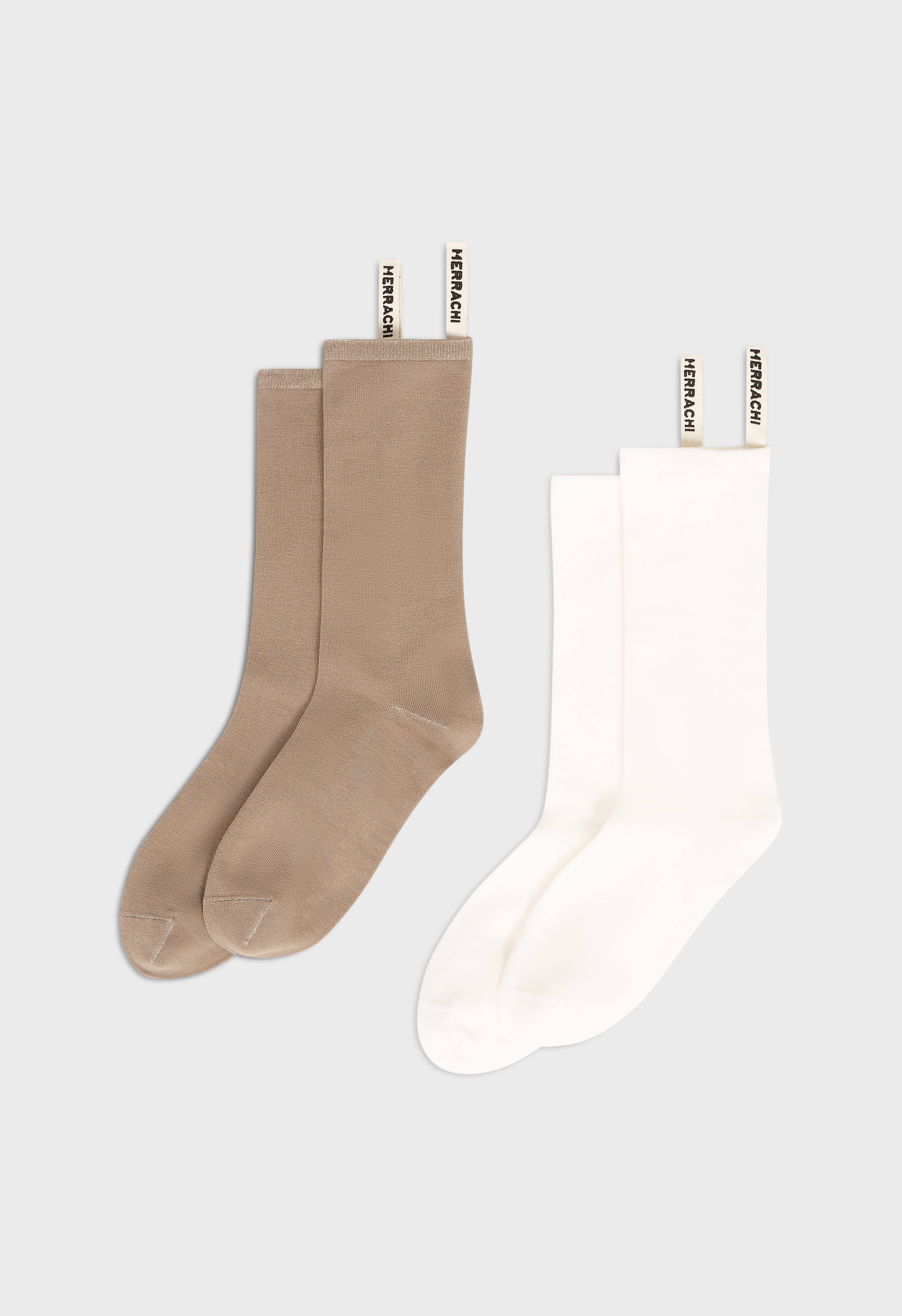 Socks 2 Pack | Off White / Desert Brown