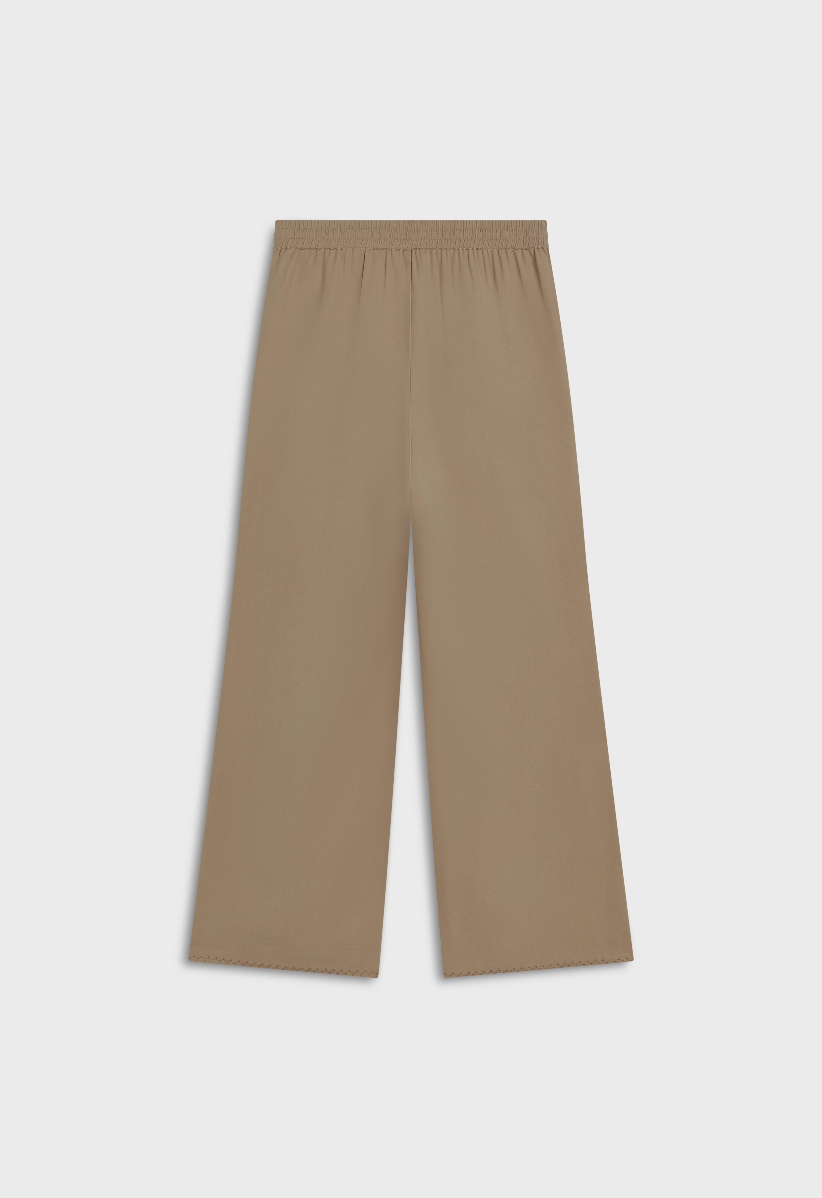 Soft Woven Tailored Pants | Desert Brown