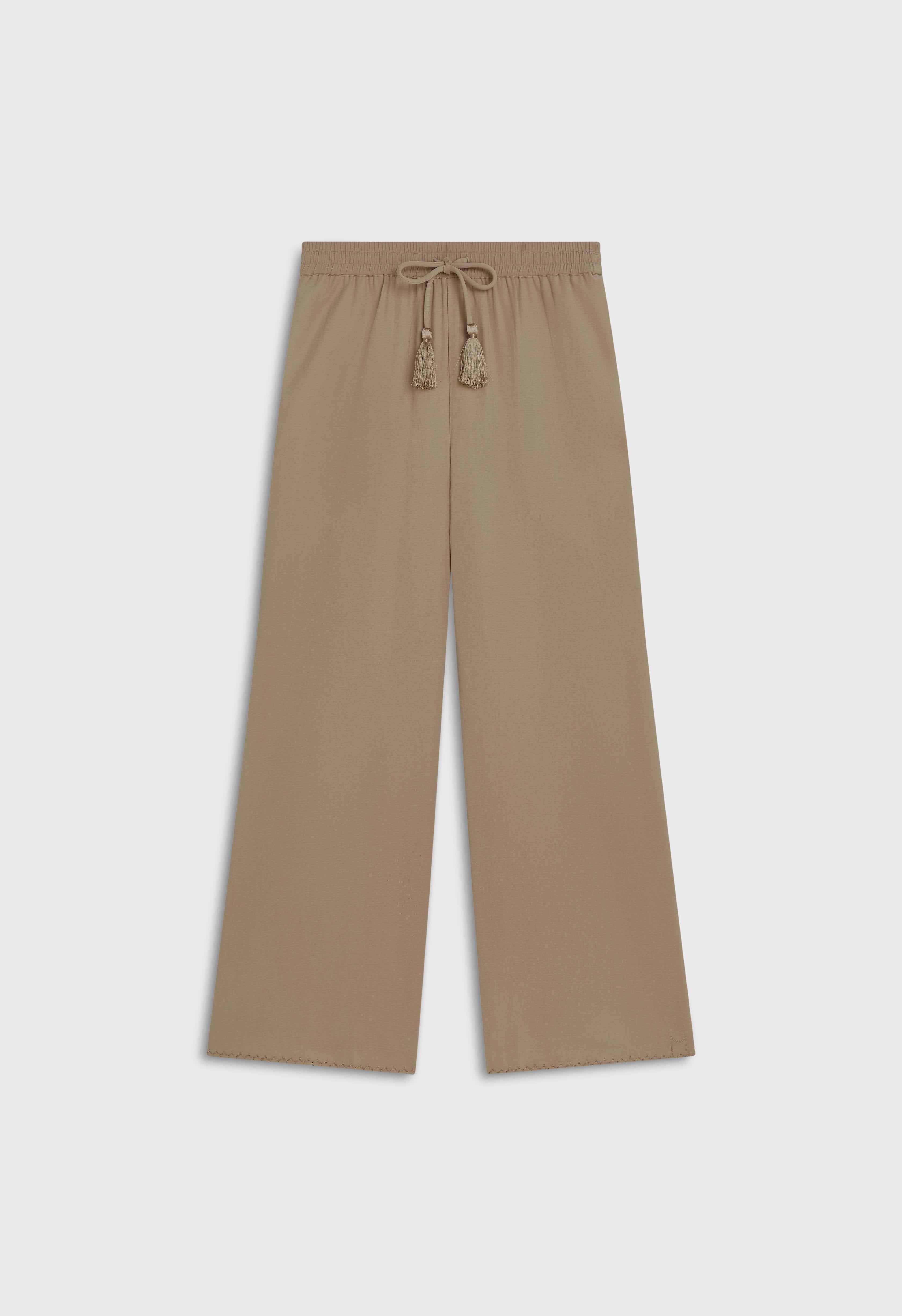 Soft Woven Tailored Pants | Desert Brown