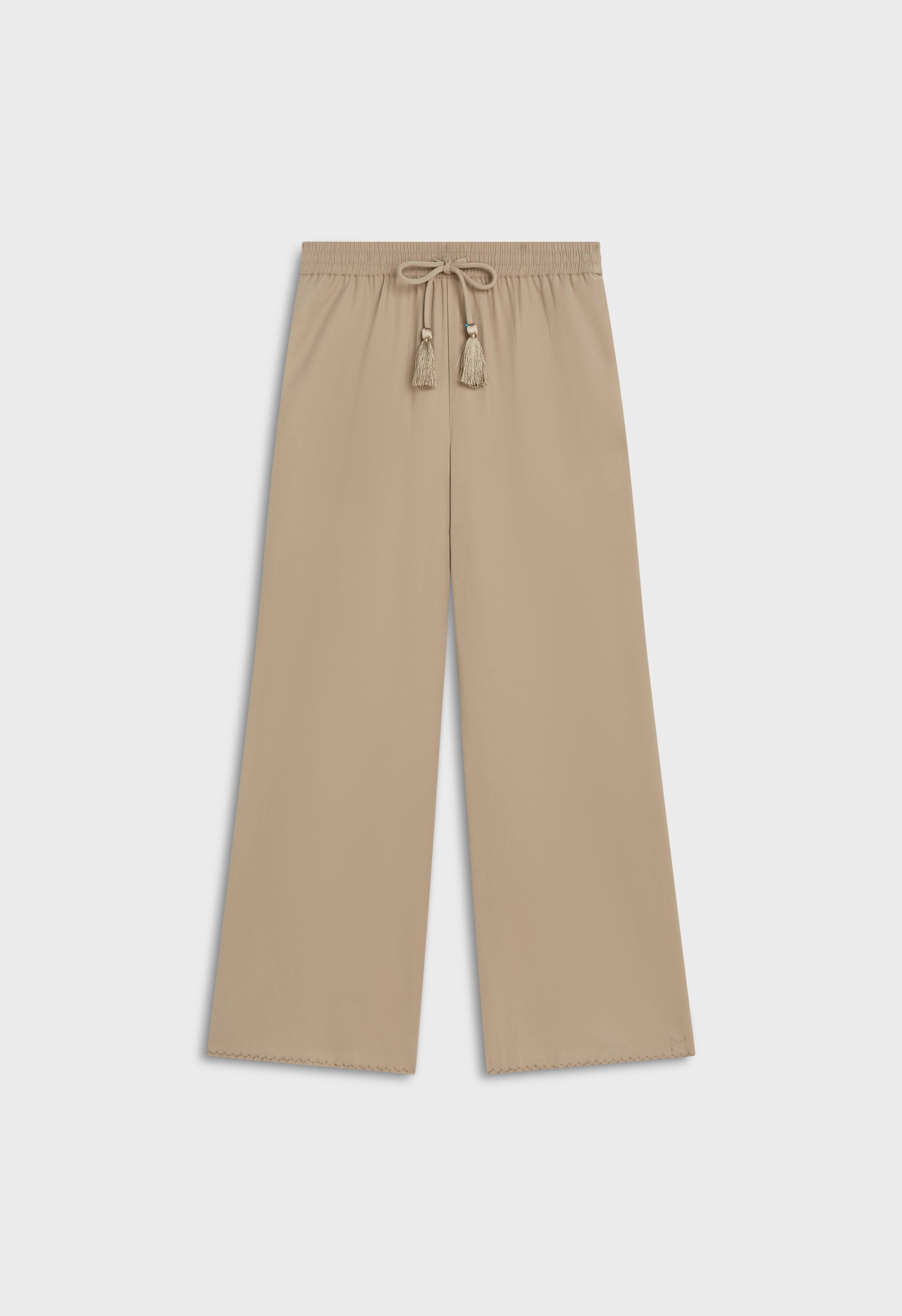 Soft Woven Tailored Pants | Mocha