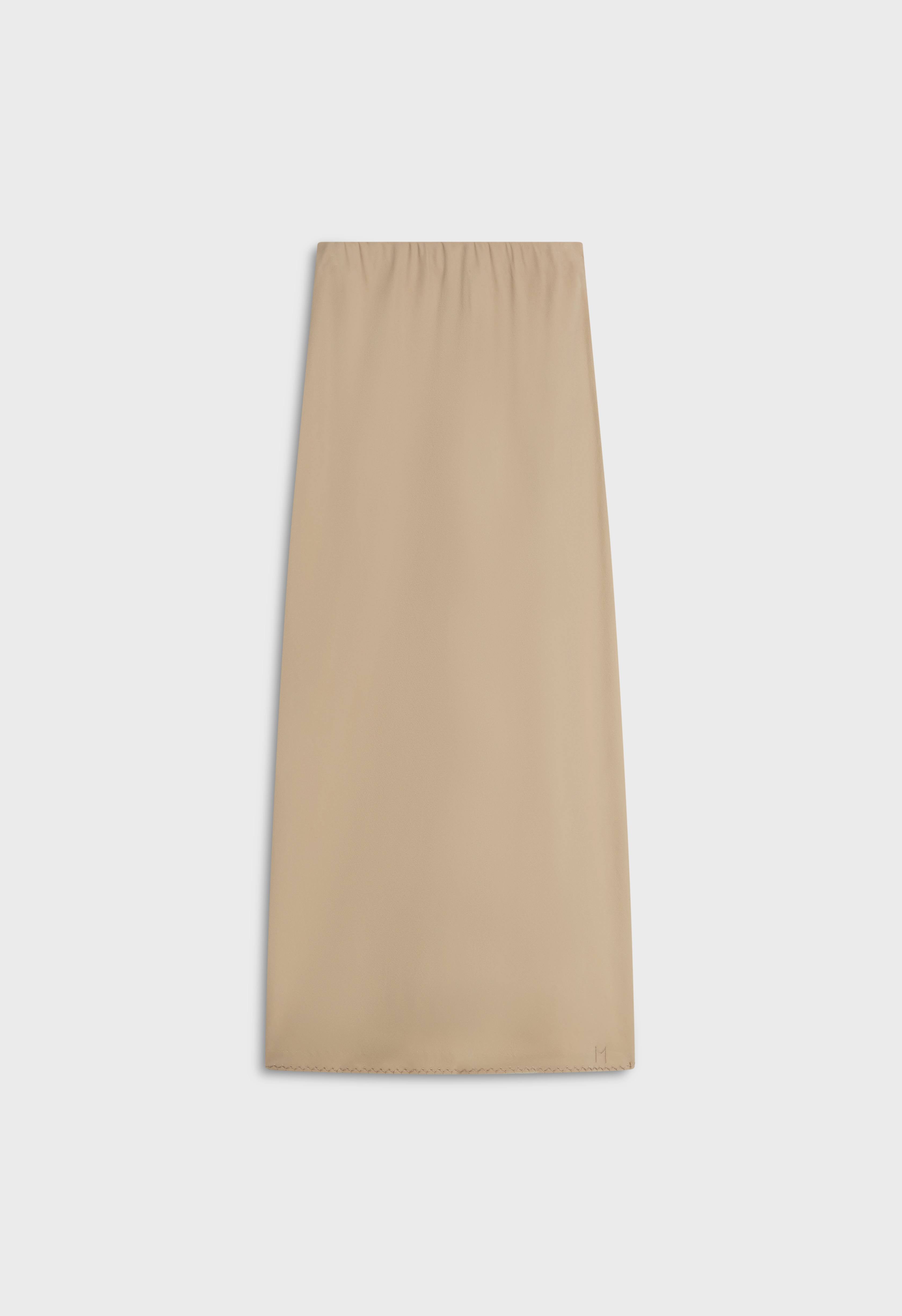 Soft Woven Tailored Skirt | Mocha