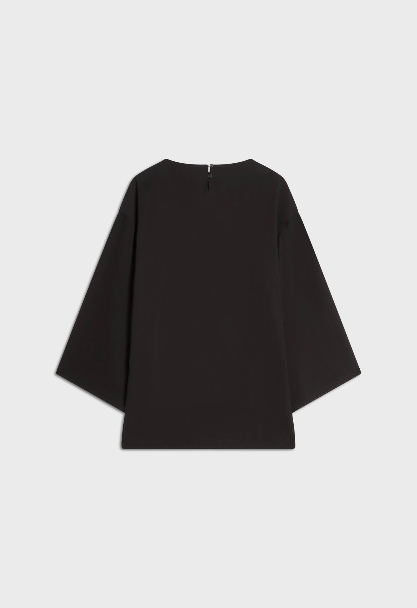 Soft Woven Tailored Top | Black